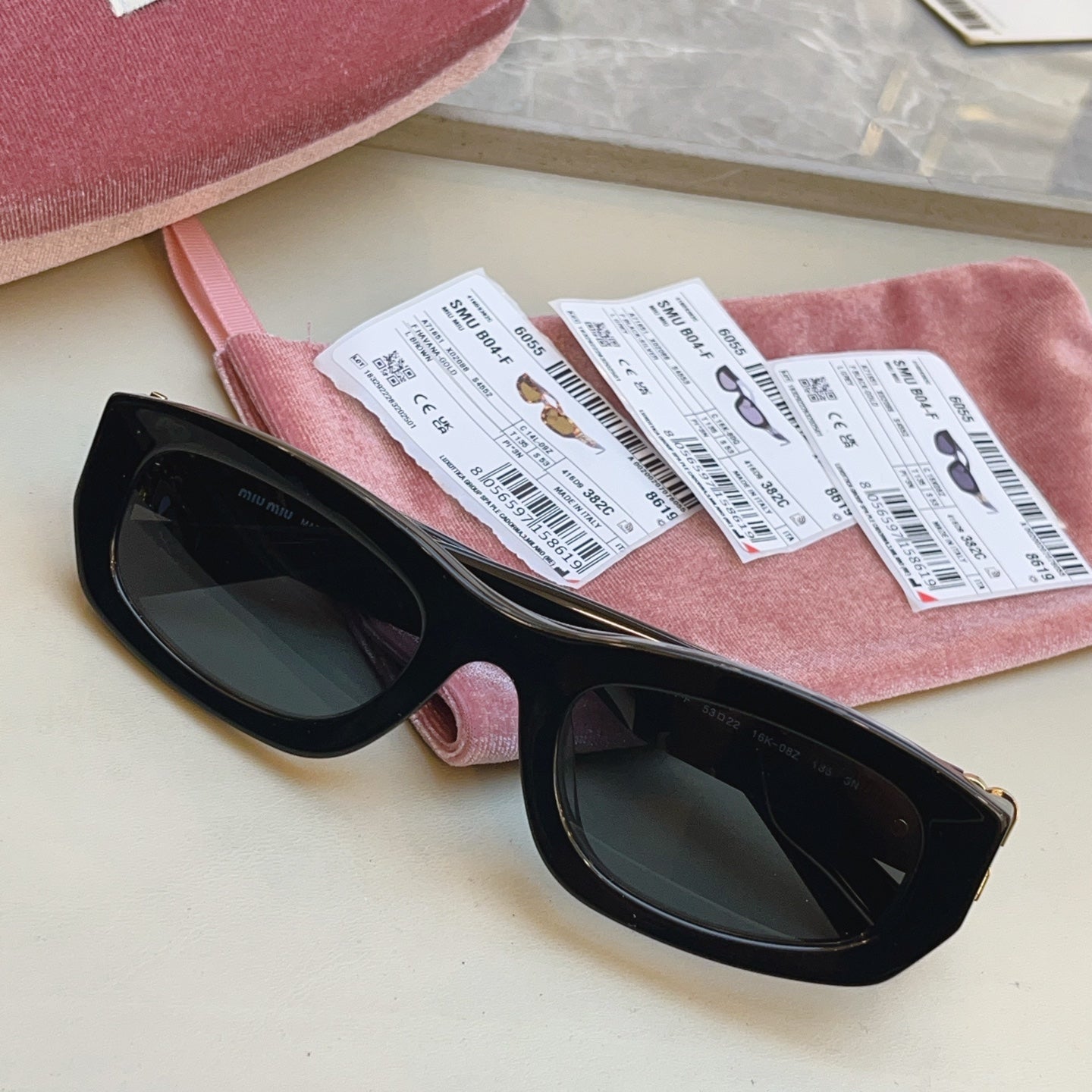 Miu Miu B04-F Fashion Red Lens Sunglasses for Men & Women - detail image 3