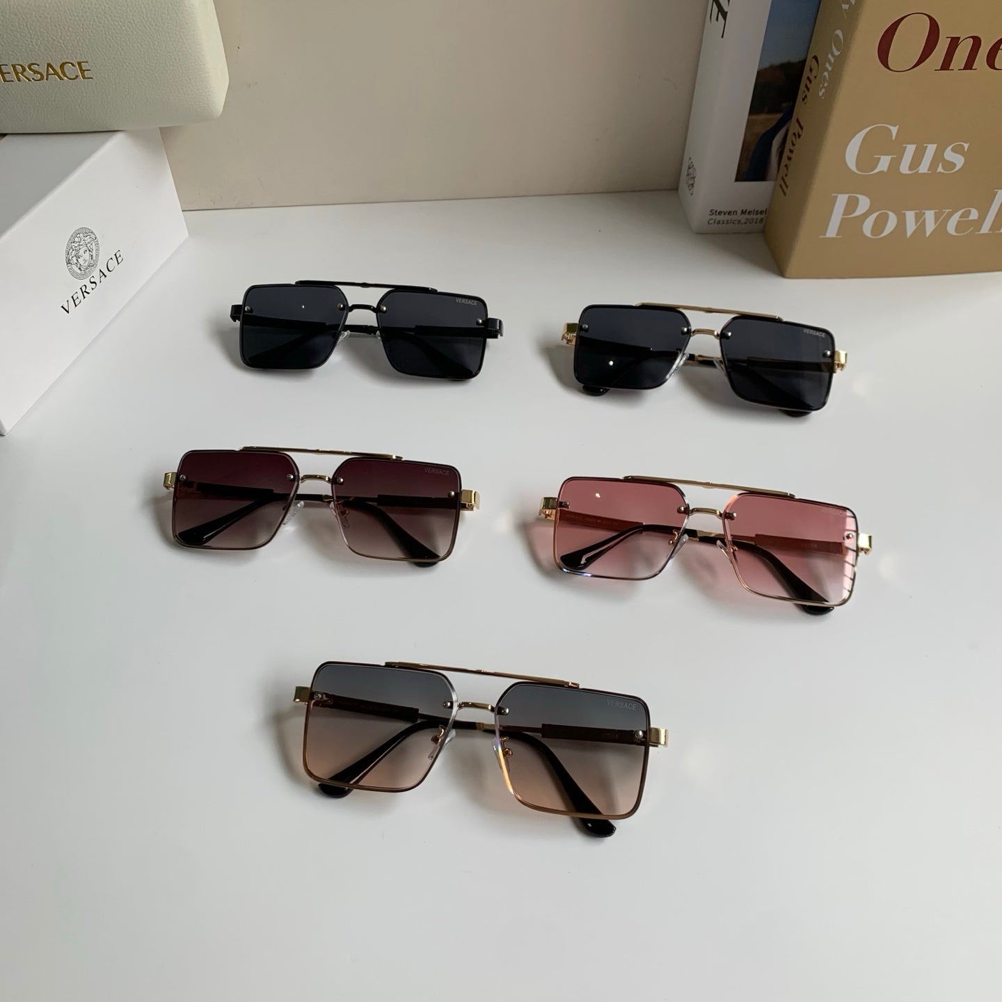 Versace Polarized Metal Square Silver Lens Sunglasses for Men & Women - 432807 - detail image 10