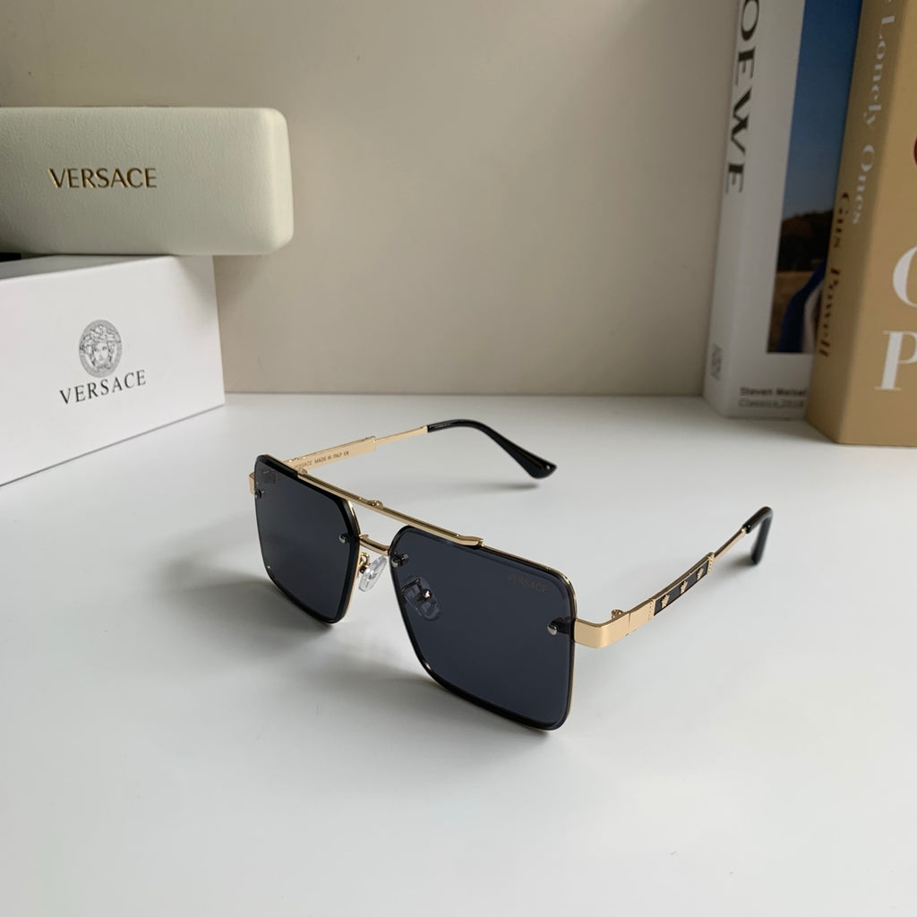 Versace Polarized Metal Square Silver Lens Sunglasses for Men & Women - 432807 - detail image 2