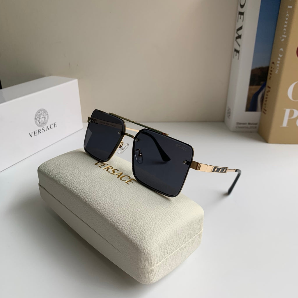 Versace Polarized Metal Square Silver Lens Sunglasses for Men & Women - 432807 - detail image 5