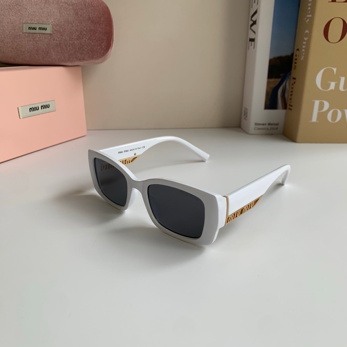 Miu Miu Square Silver Lens Sunglasses for Men & Women - 466169 - detail image 2