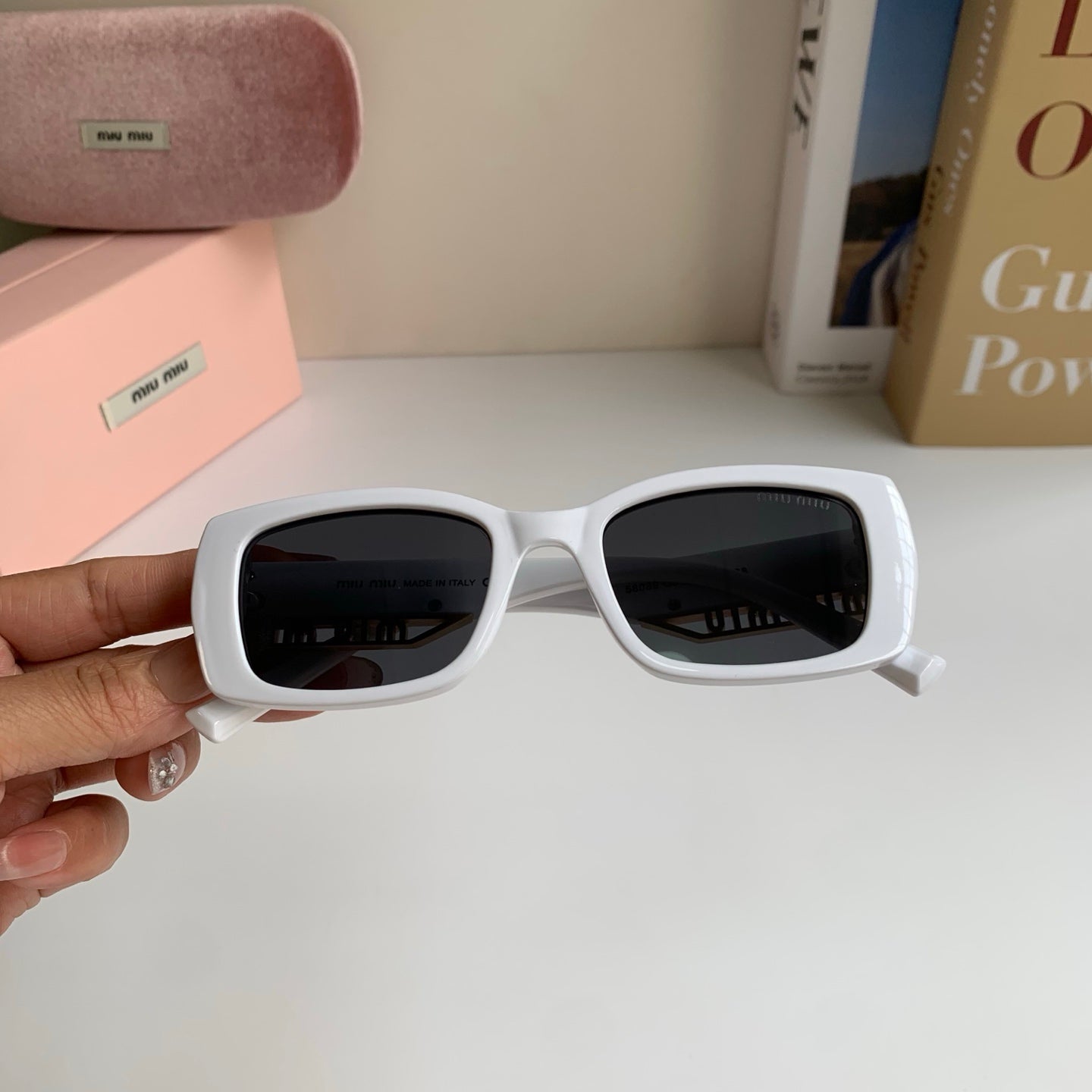 Miu Miu Square Silver Lens Sunglasses for Men & Women - 466169 - detail image 3