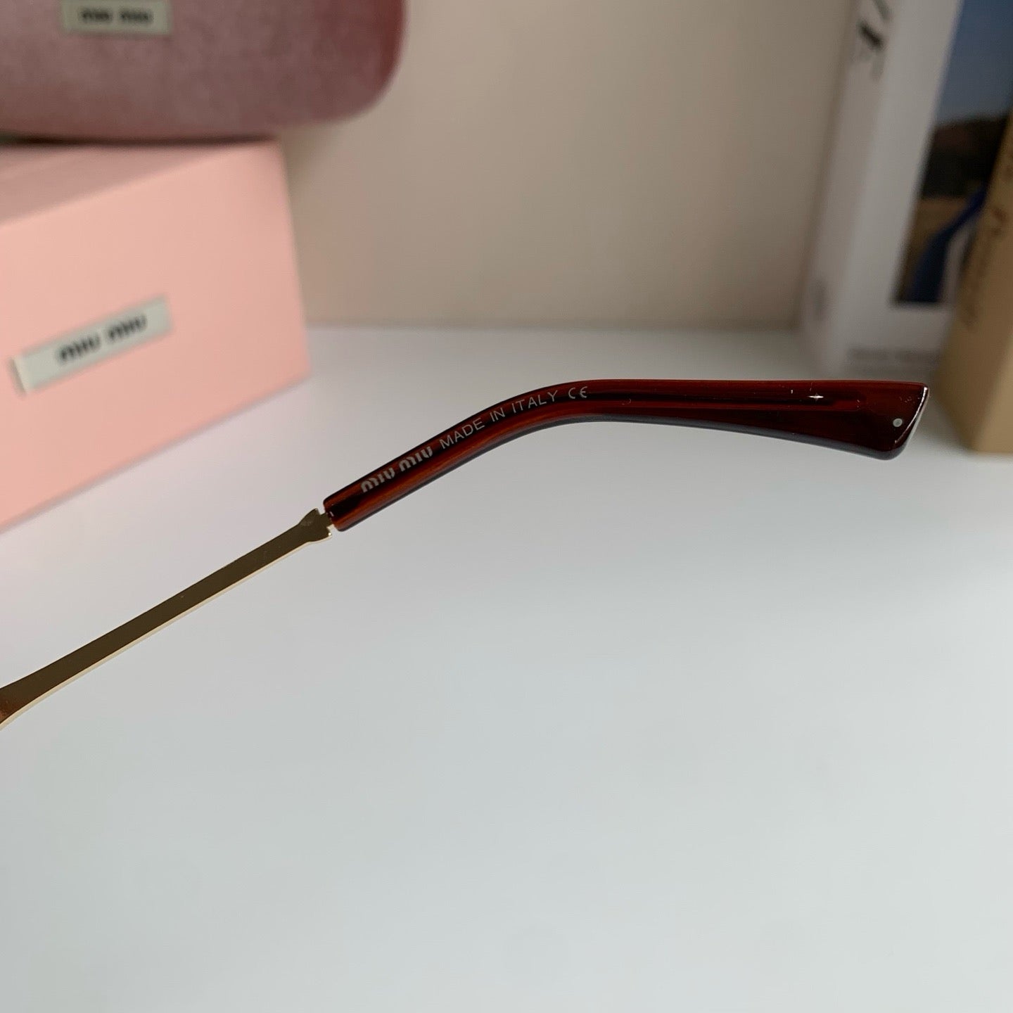 Miu Miu Metal Round Red Lens Sunglasses for Men & Women - 466102 - detail image 6