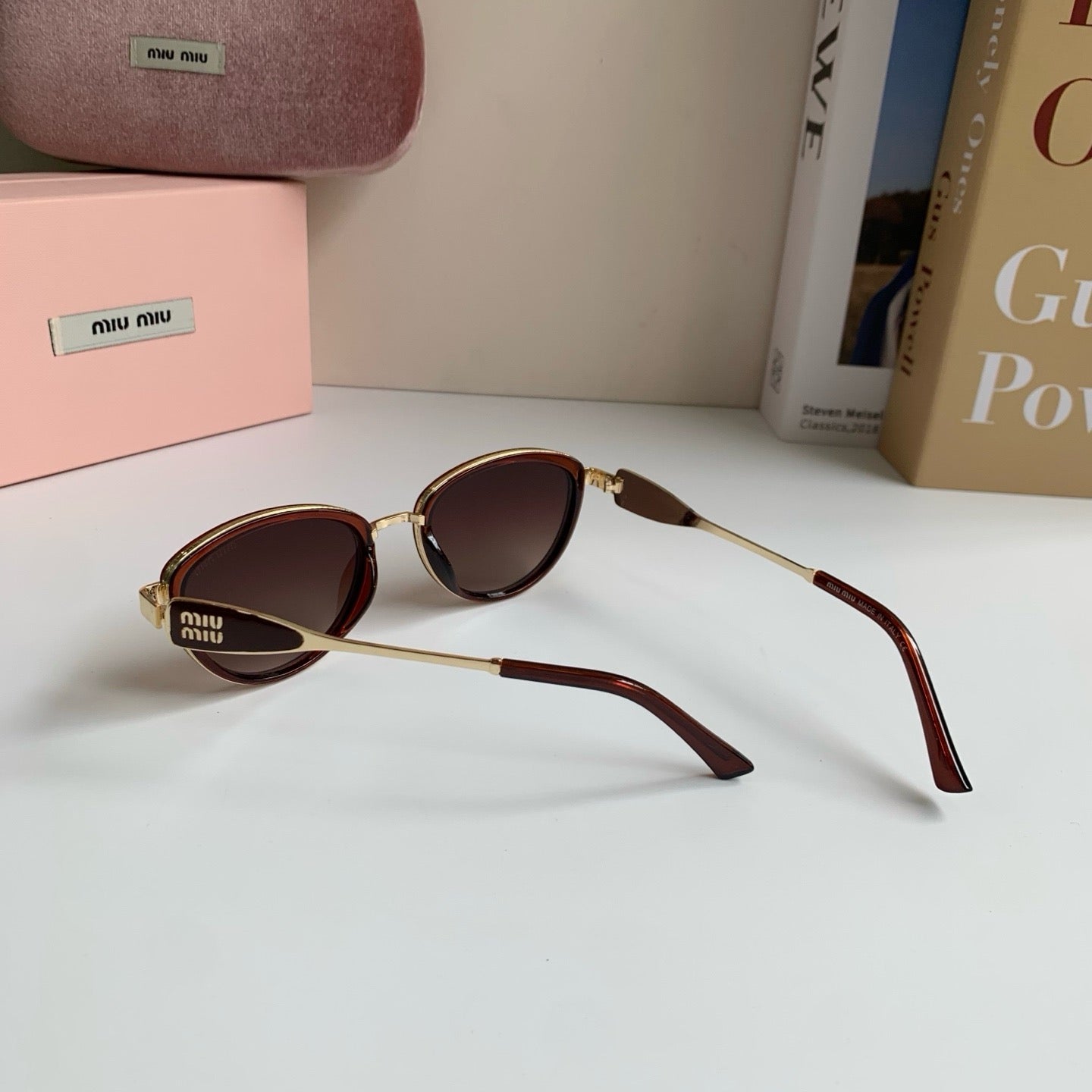Miu Miu Metal Round Red Lens Sunglasses for Men & Women - 466102 - detail image 9