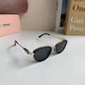 Miu Miu Metal Round Silver Lens Sunglasses for Men & Women - 466103