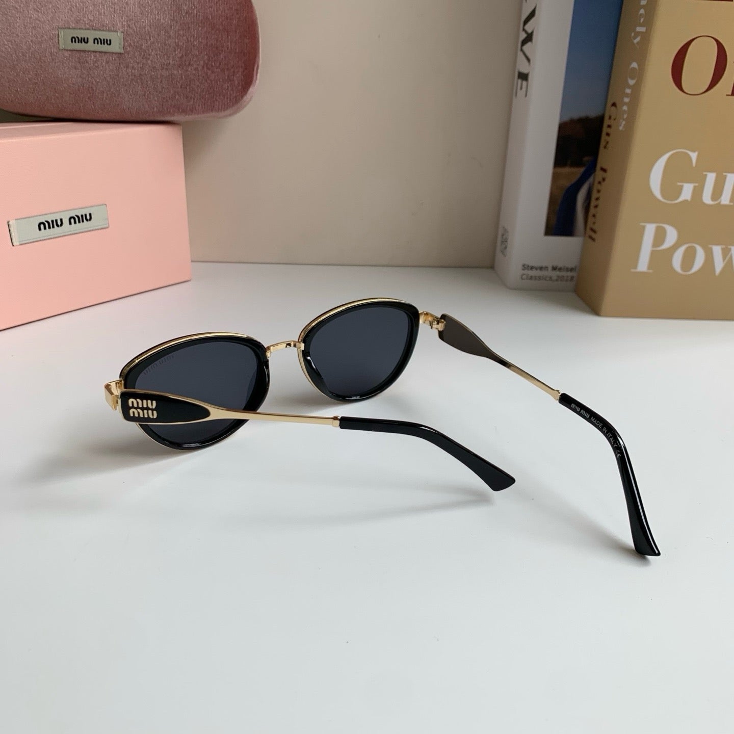 Miu Miu Metal Round Silver Lens Sunglasses for Men & Women - 466103 - detail image 8