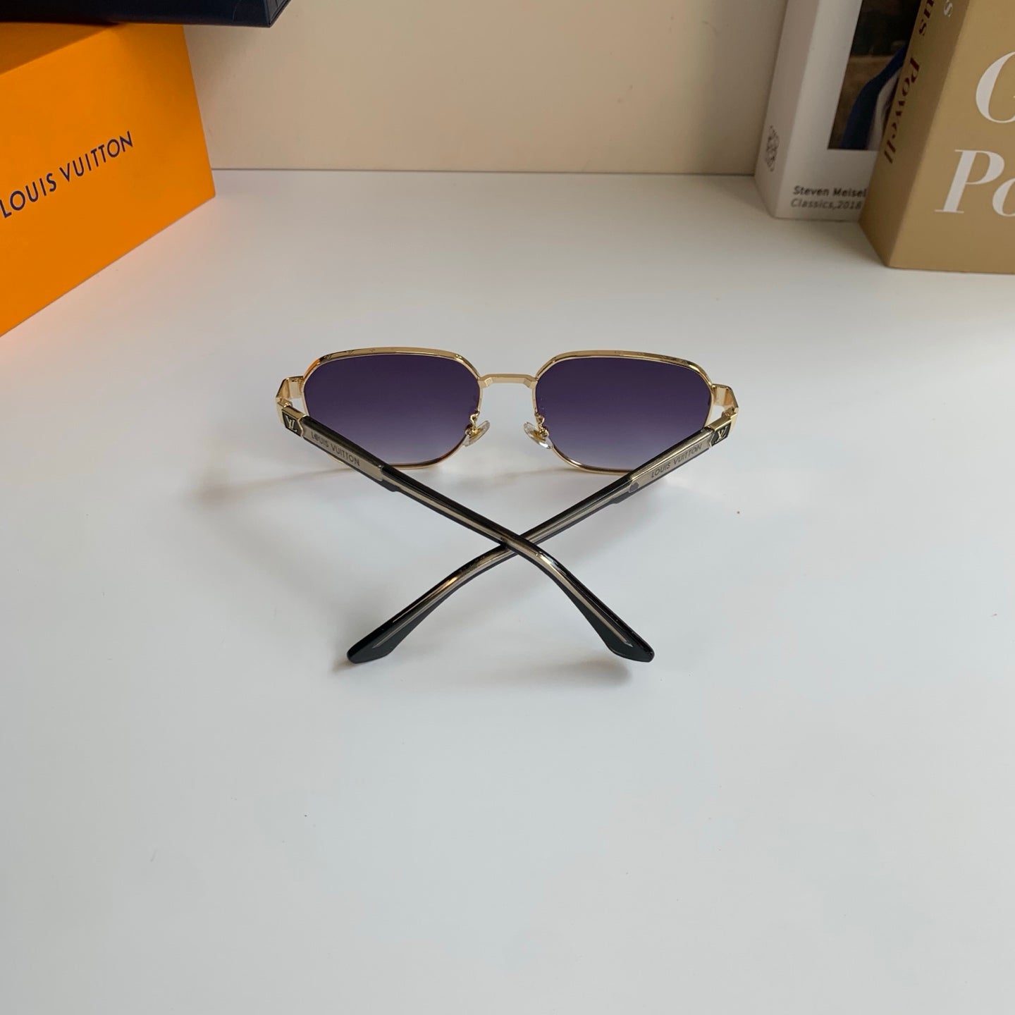 Louis Vuitton Metal Square Silver Lens Sunglasses for Men & Women - 381767 - detail image 7