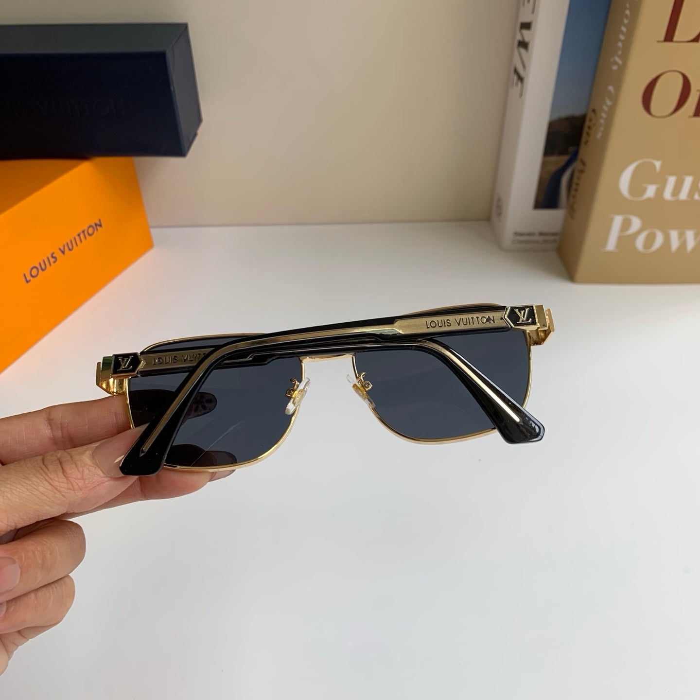 Louis Vuitton Metal Square Silver Lens Sunglasses for Men & Women - 381768 - detail image 8
