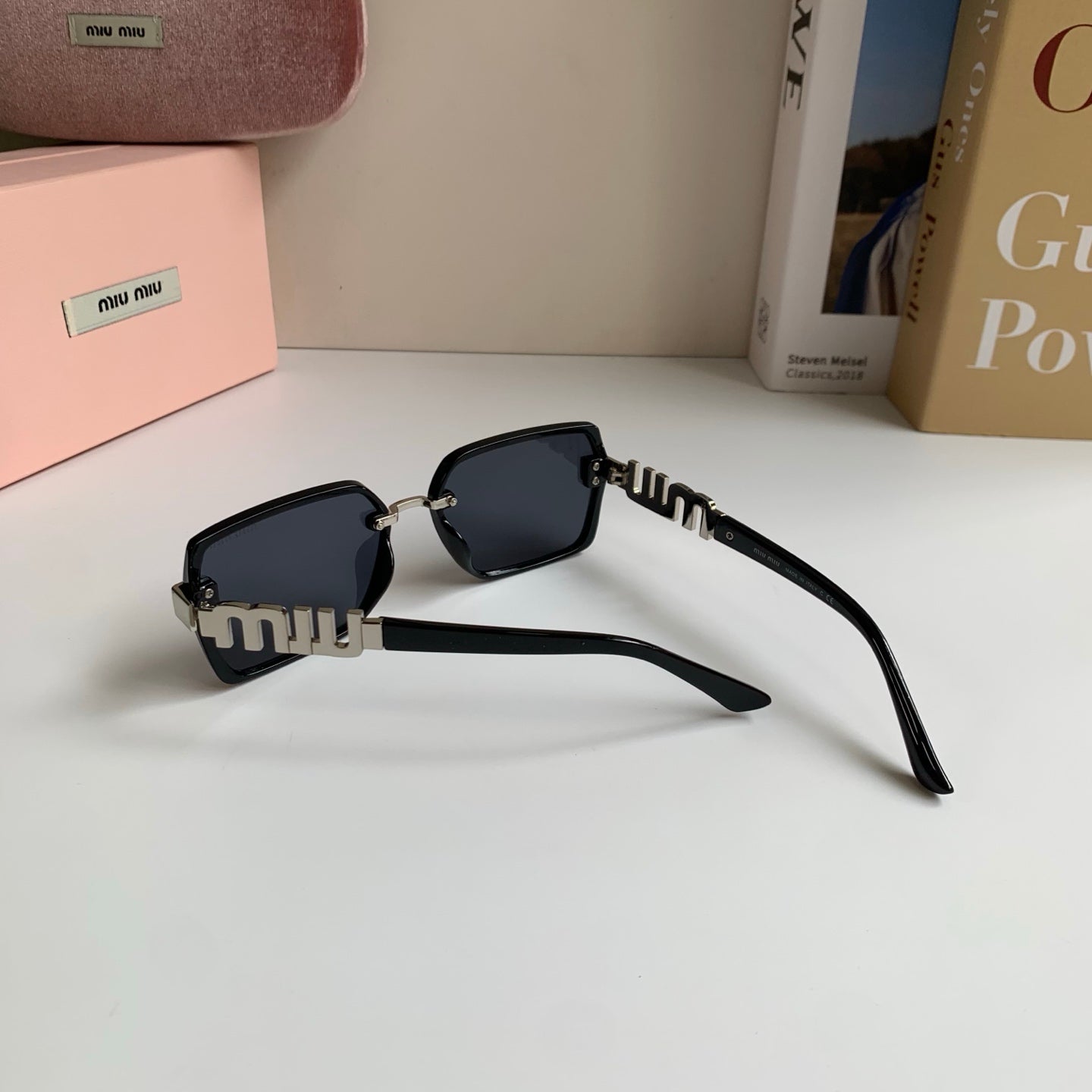 Miu Miu Square Silver Lens Sunglasses for Men & Women - 487686 - detail image 7
