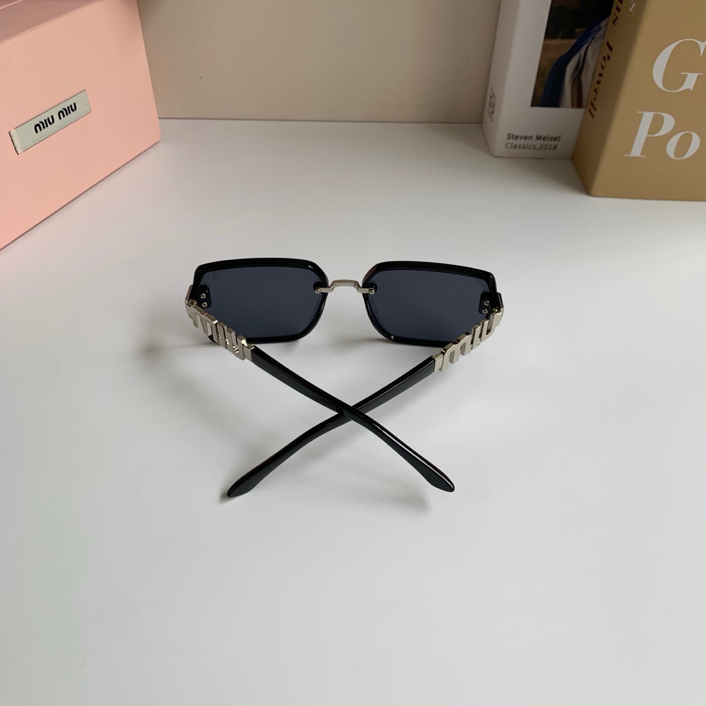 Miu Miu Square Silver Lens Sunglasses for Men & Women - 487686 - detail image 8