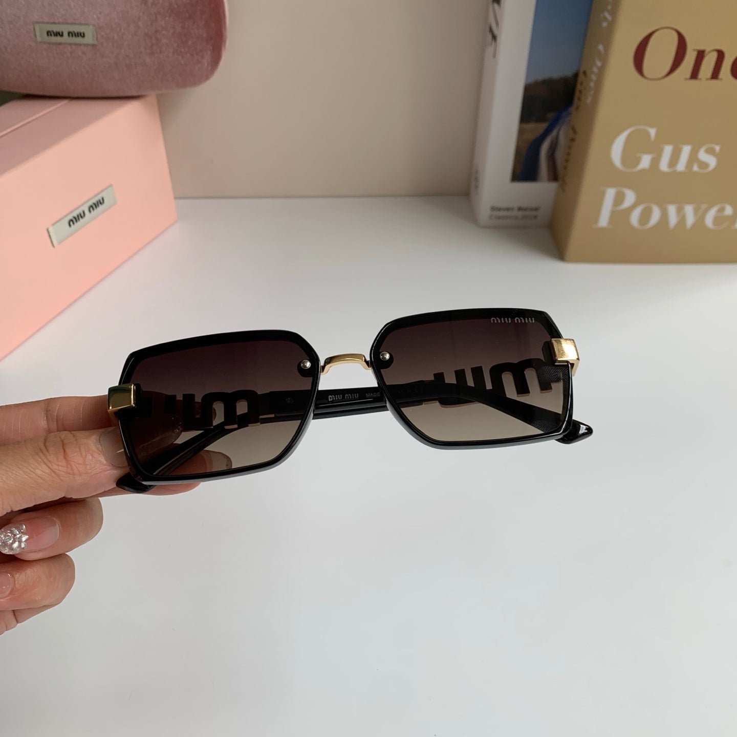 Miu Miu Square Silver Lens Sunglasses for Men & Women - 487688 - detail image 3