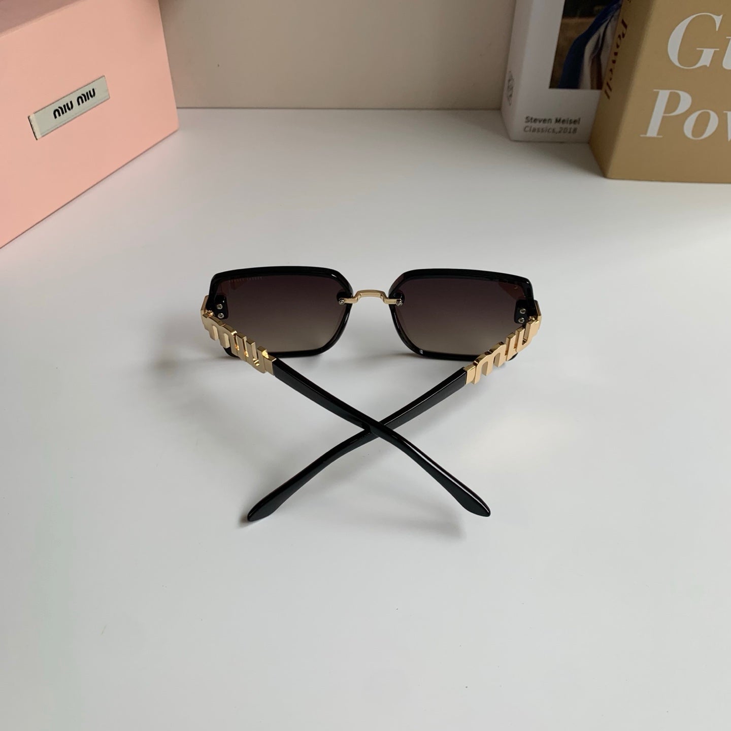 Miu Miu Square Silver Lens Sunglasses for Men & Women - 487688 - detail image 6