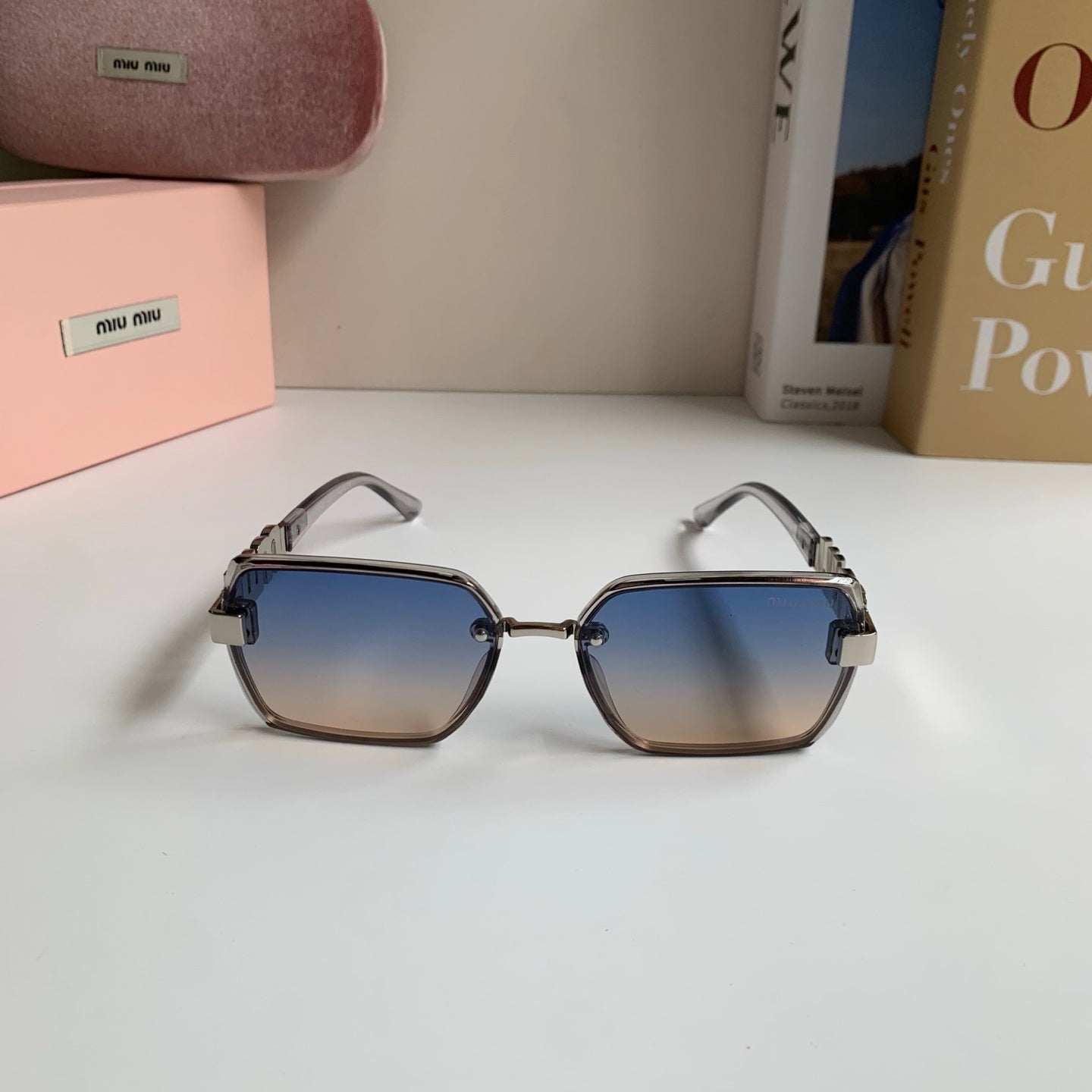 Miu Miu Square Silver Lens Sunglasses for Men & Women - 487689 - detail image 3