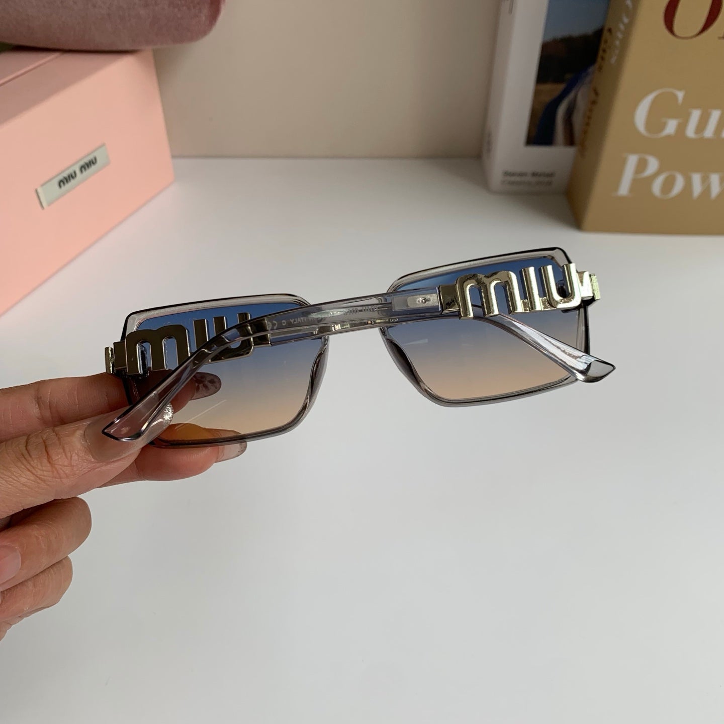Miu Miu Square Silver Lens Sunglasses for Men & Women - 487689 - detail image 7