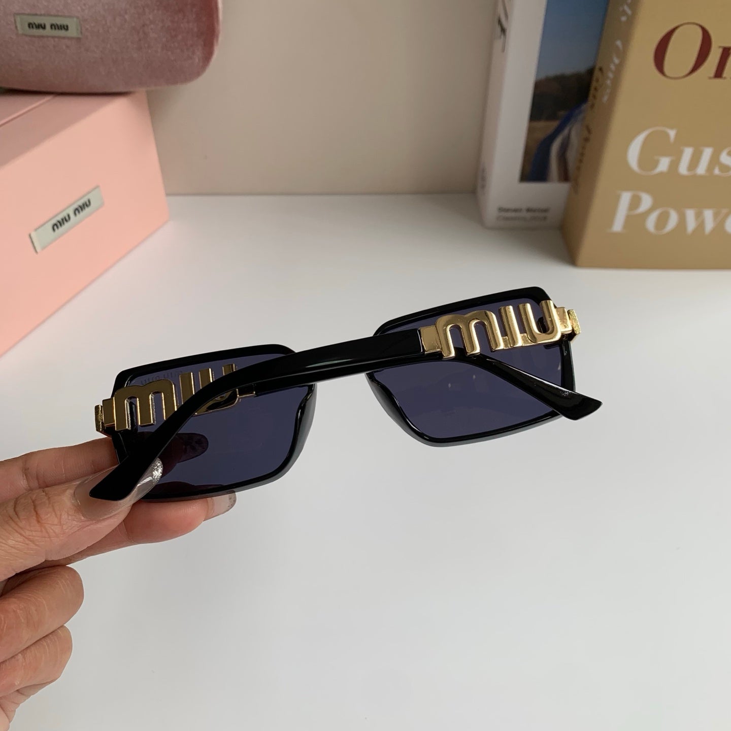 Miu Miu Square Silver Lens Sunglasses for Men & Women - 399206 - detail image 8
