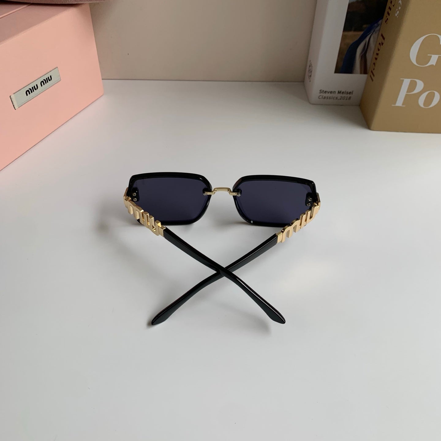 Miu Miu Square Silver Lens Sunglasses for Men & Women - 487690 - detail image 7