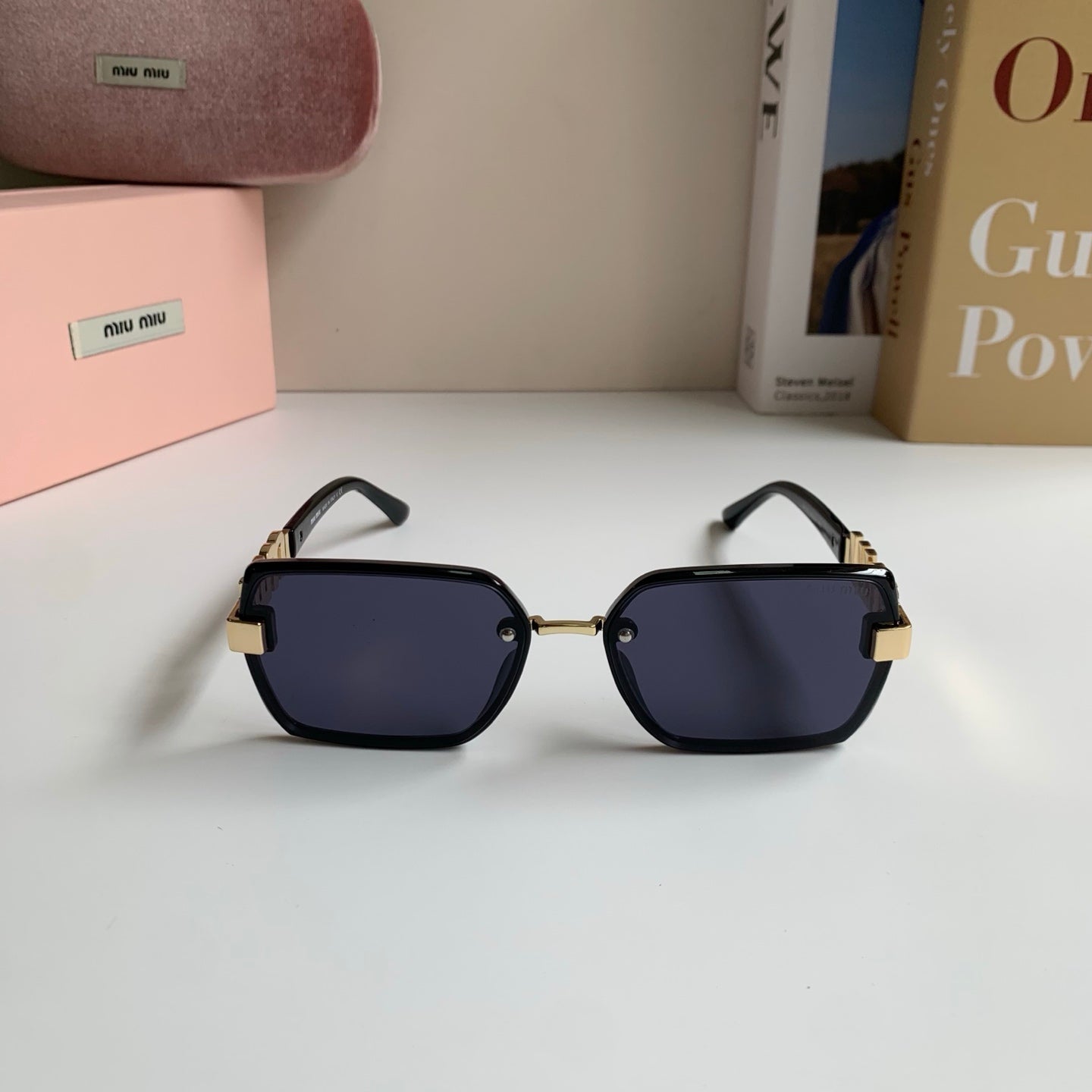 Miu Miu Square Silver Lens Sunglasses for Men & Women - 399206 - detail image 3