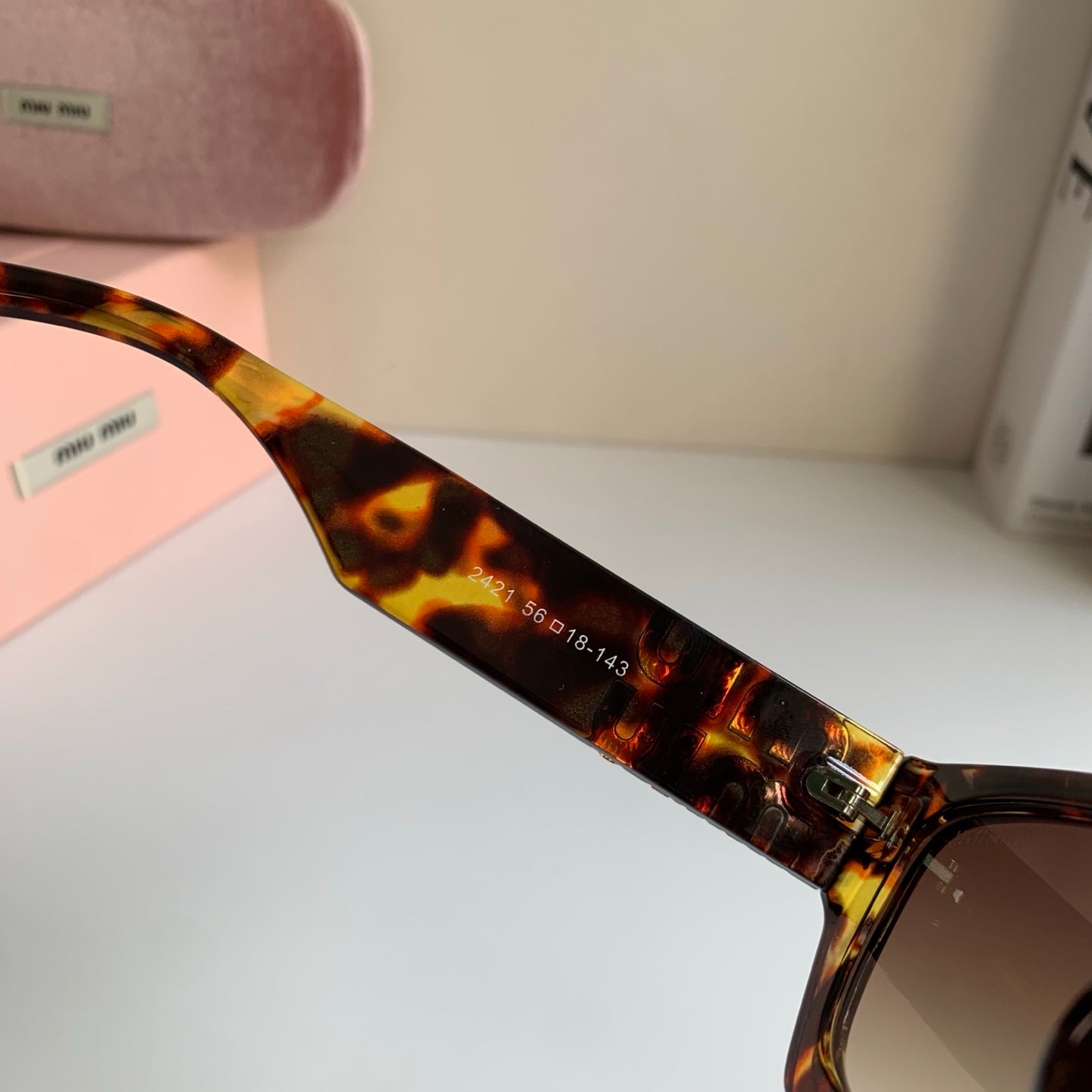 Miu Miu Square Red Lens Sunglasses for Men & Women - 416257 - detail image 8