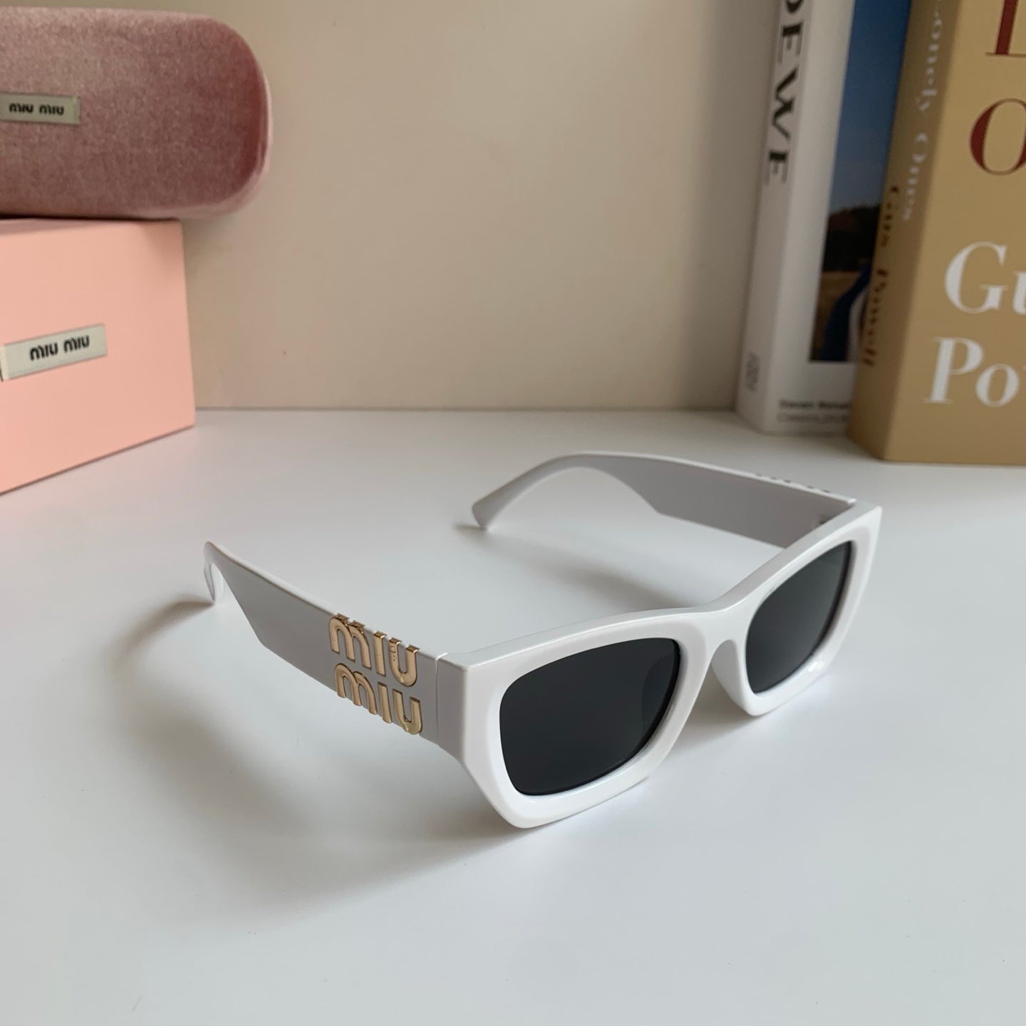 Miu Miu Square Red Lens Sunglasses for Men & Women - 487730