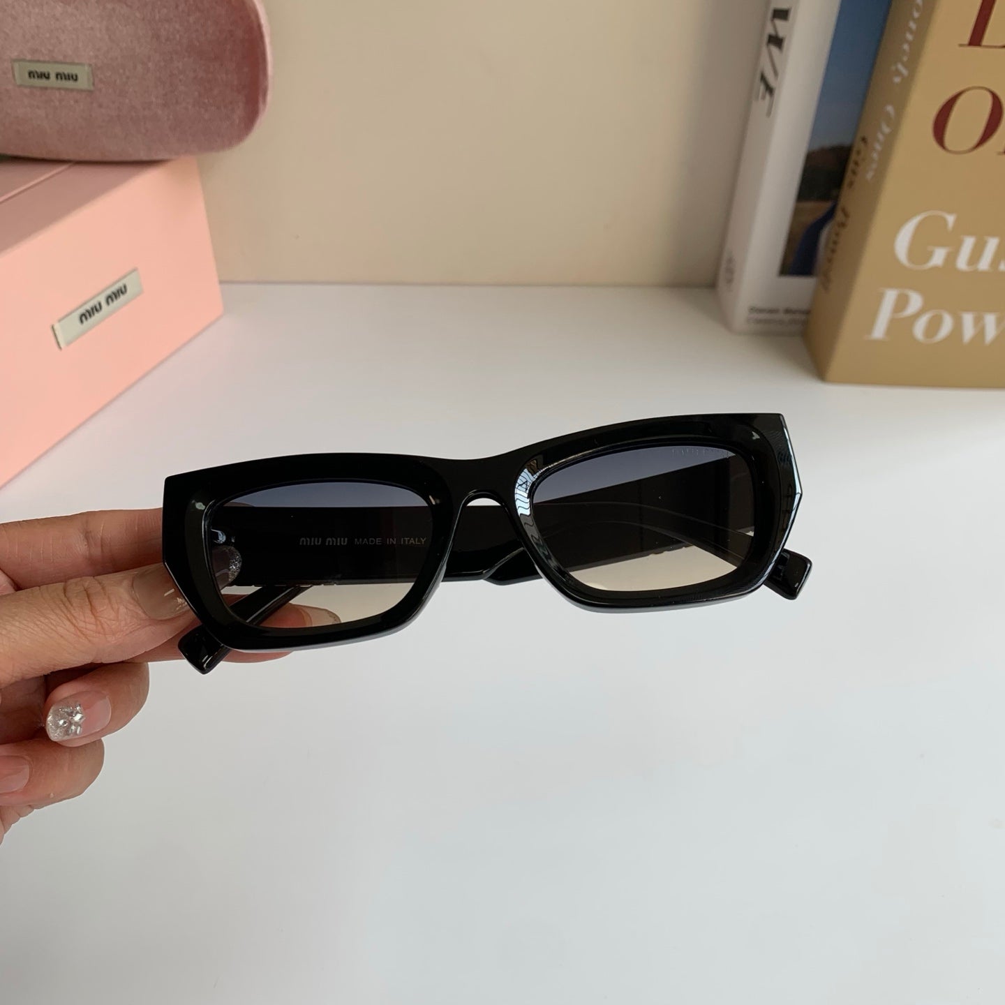 Miu Miu Square Silver Lens Sunglasses for Men & Women - 487731 - detail image 3