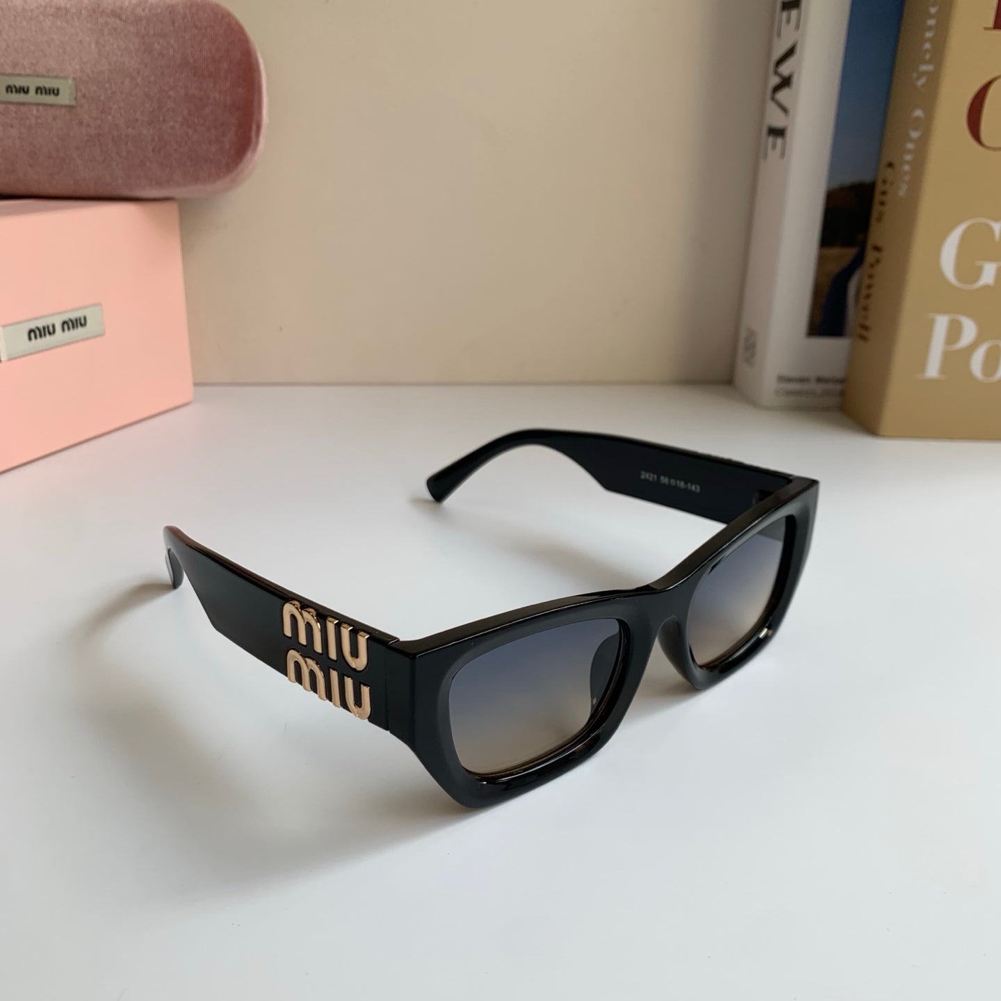 Miu Miu Square Silver Lens Sunglasses for Men & Women - 487731