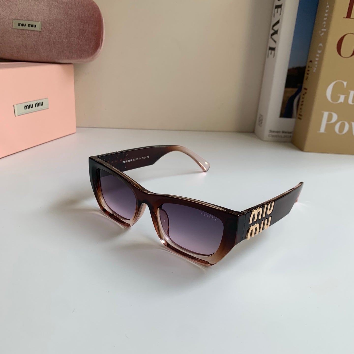 Miu Miu Square Silver Lens Sunglasses for Men & Women - 487733 - detail image 2