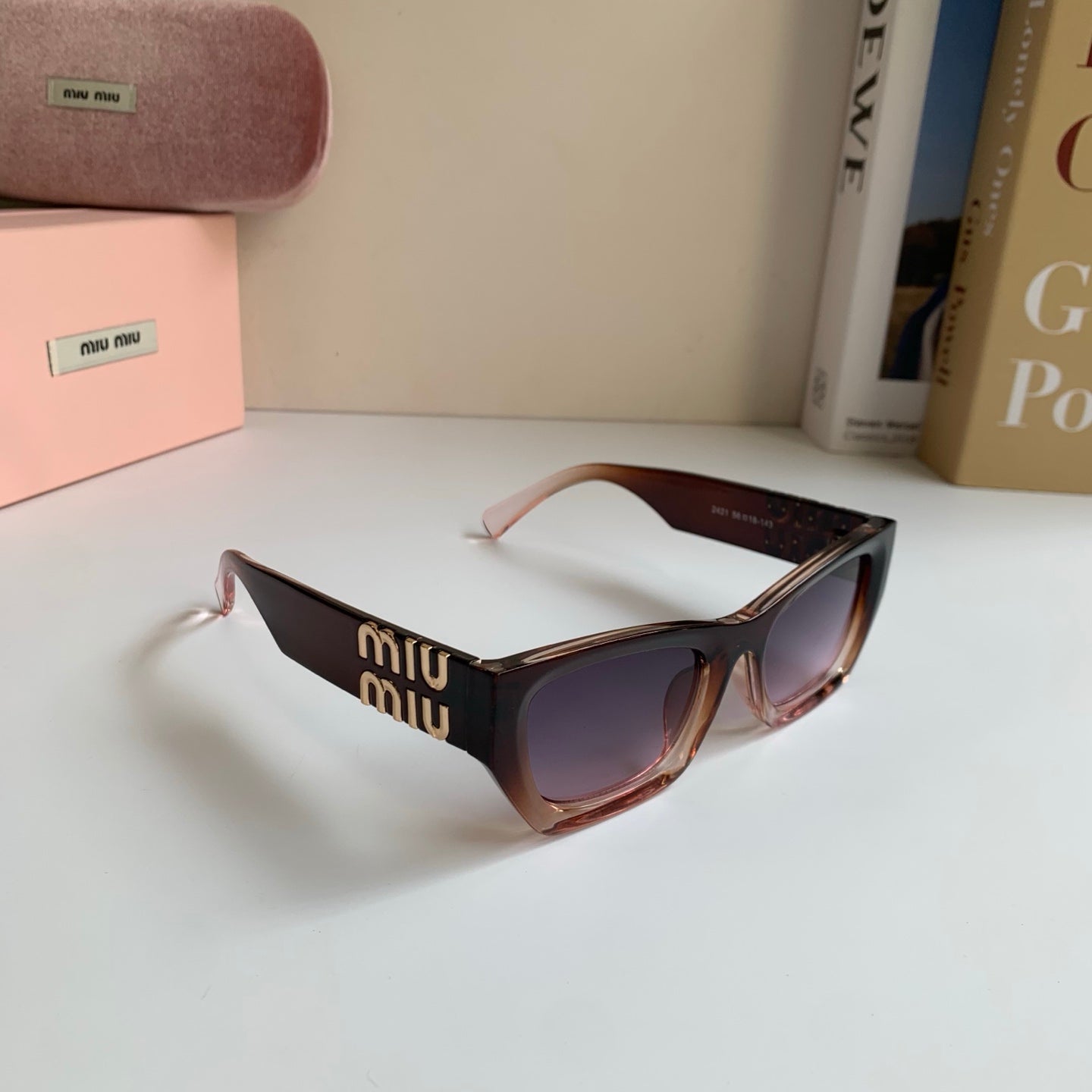 Miu Miu Square Silver Lens Sunglasses for Men & Women - 487733