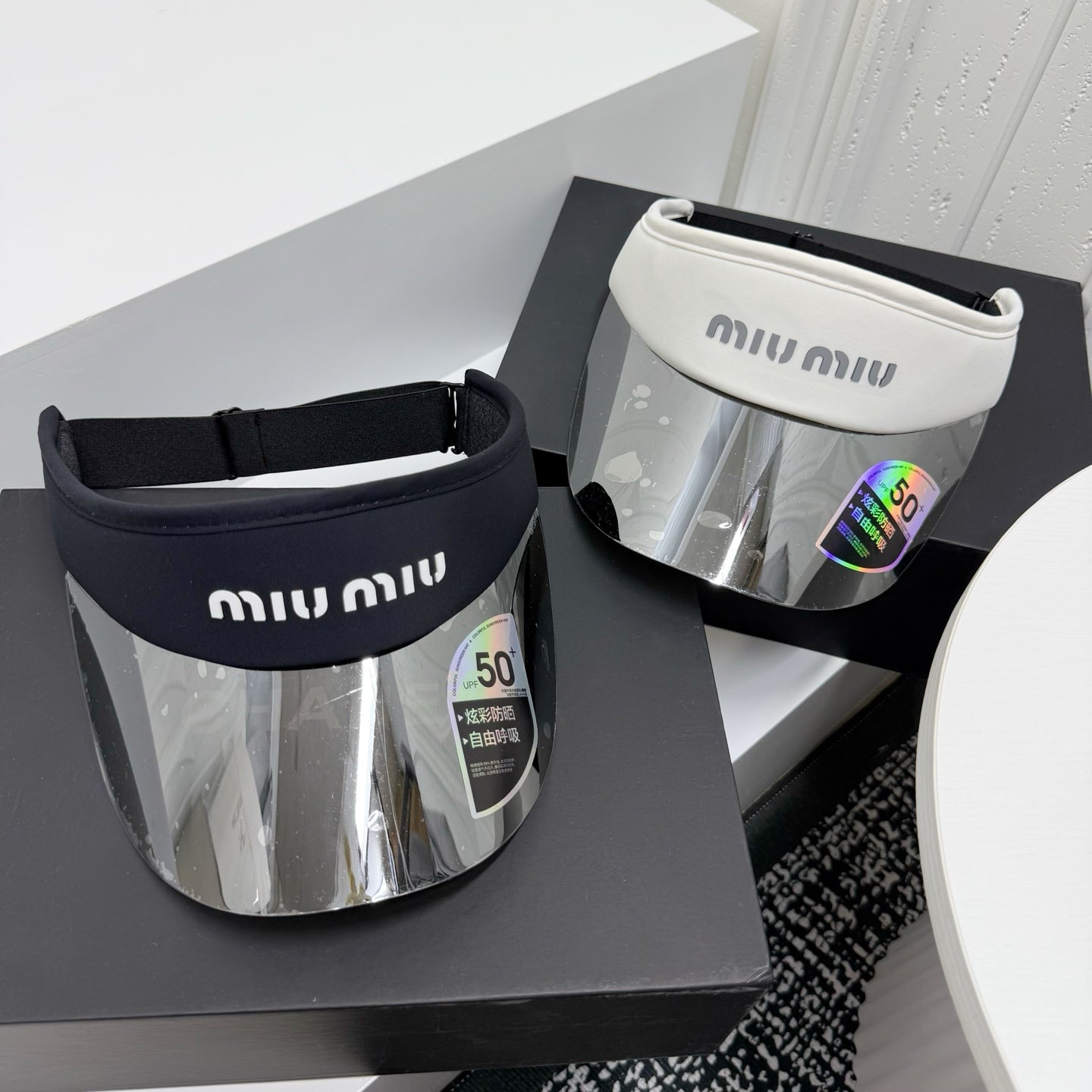 Miu Miu Fashion Pink Sun Visor for Men & Women - detail image 4