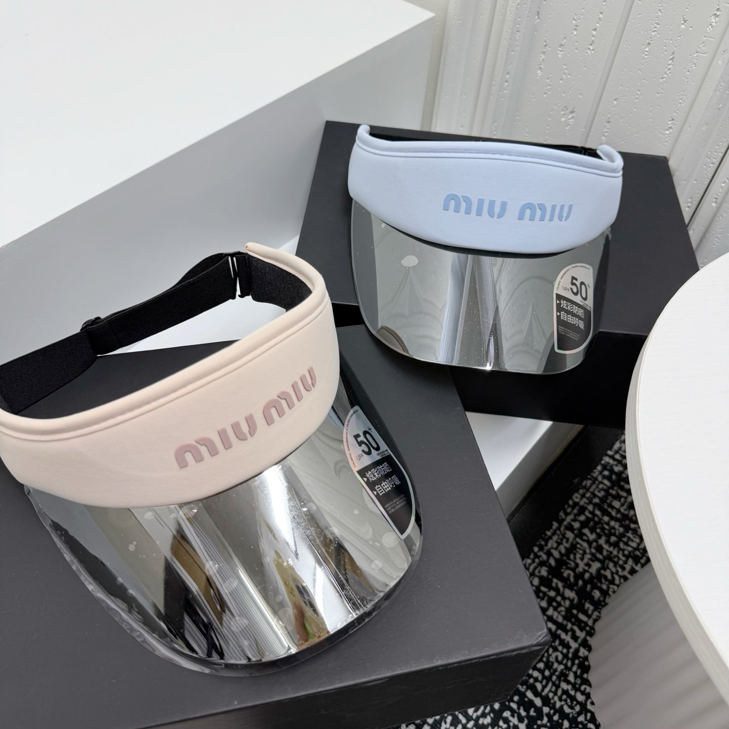 Miu Miu Fashion Pink Sun Visor for Men & Women - detail image 3