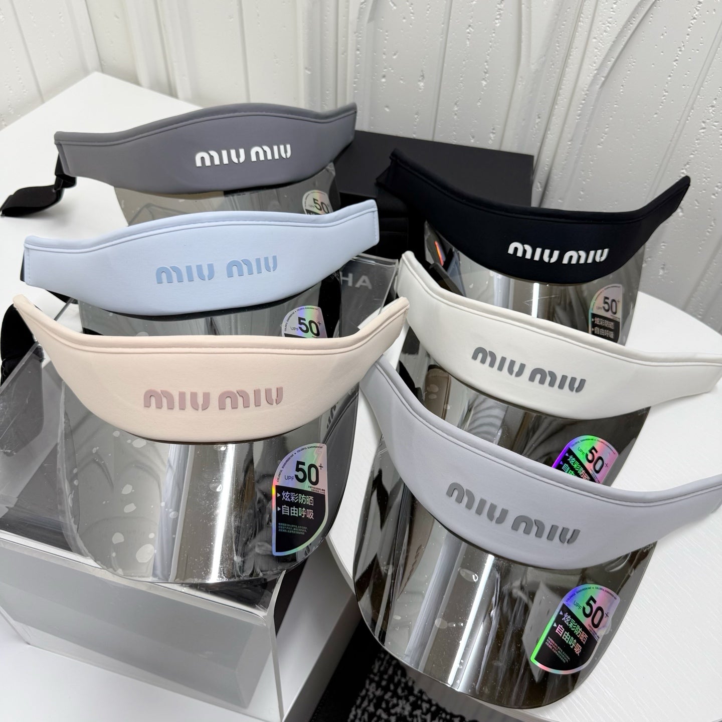 Miu Miu Fashion Pink Sun Visor for Men & Women - detail image 2