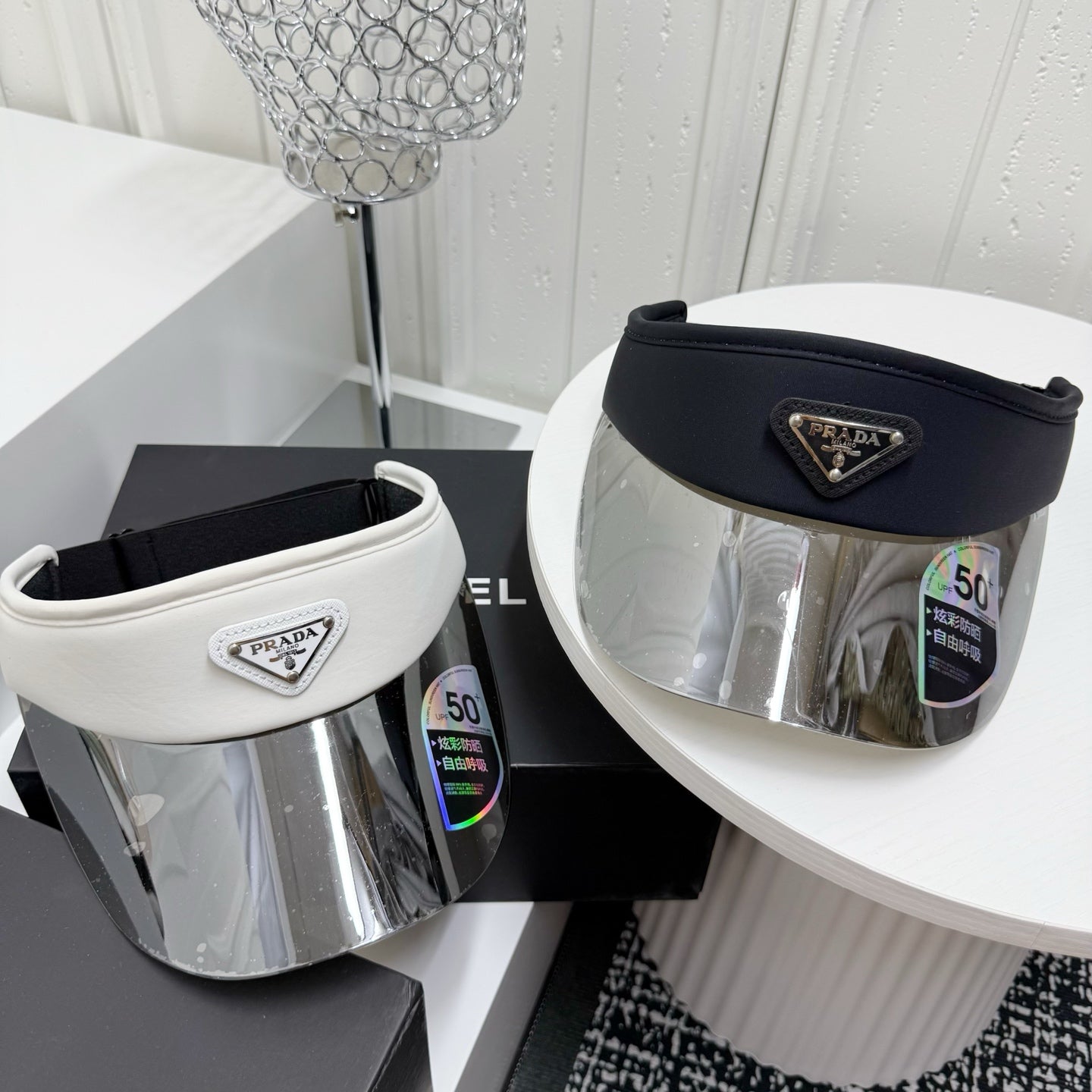 Prada Fashion Gray Sun Visor for Men & Women - detail image 6