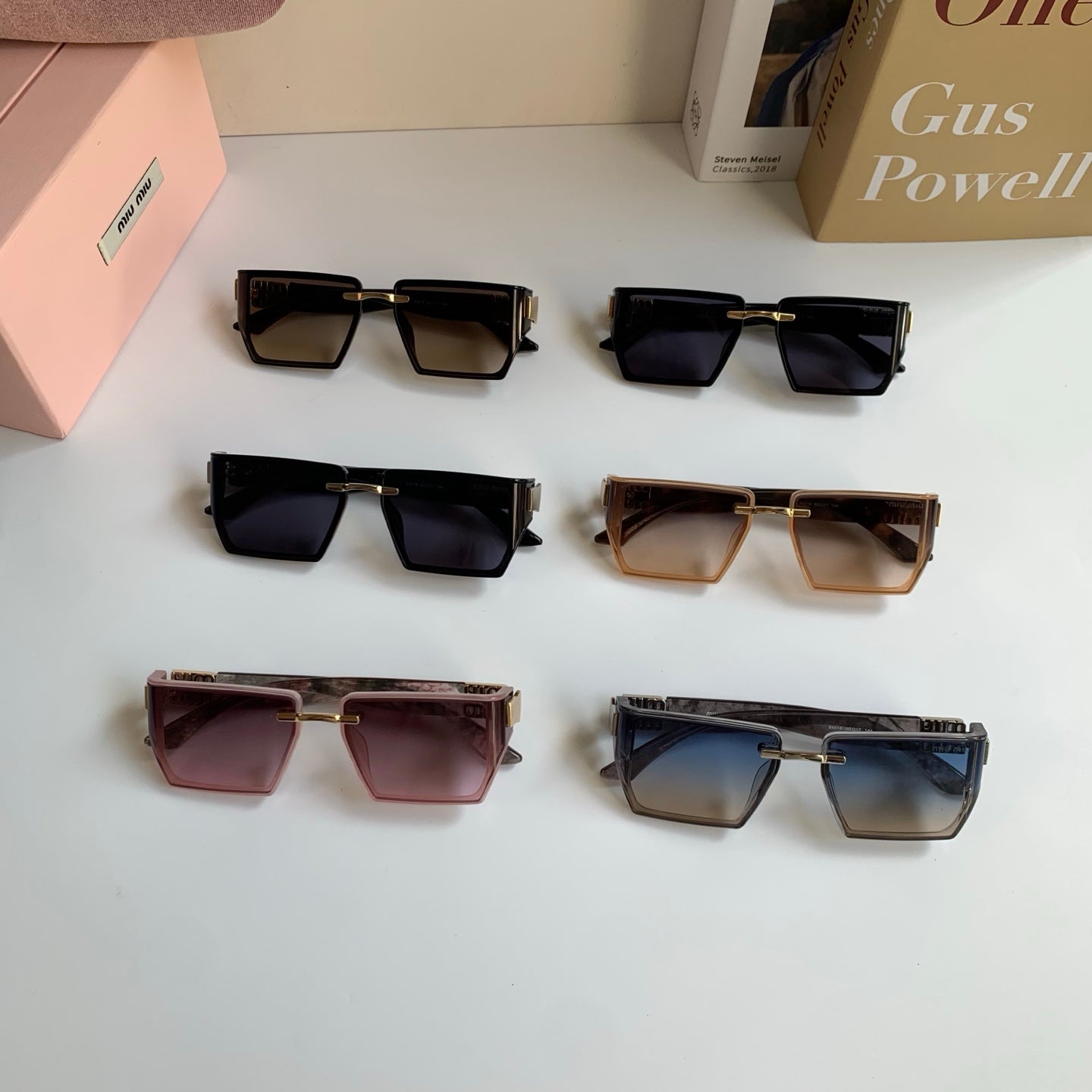 Miu Miu Square Silver Lens Sunglasses for Men & Women - 416209 - detail image 9