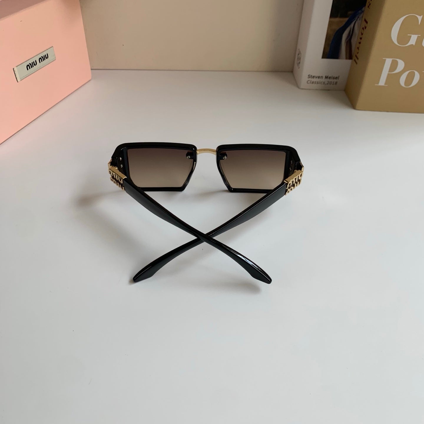 Miu Miu Square Silver Lens Sunglasses for Men & Women - 416204 - detail image 7