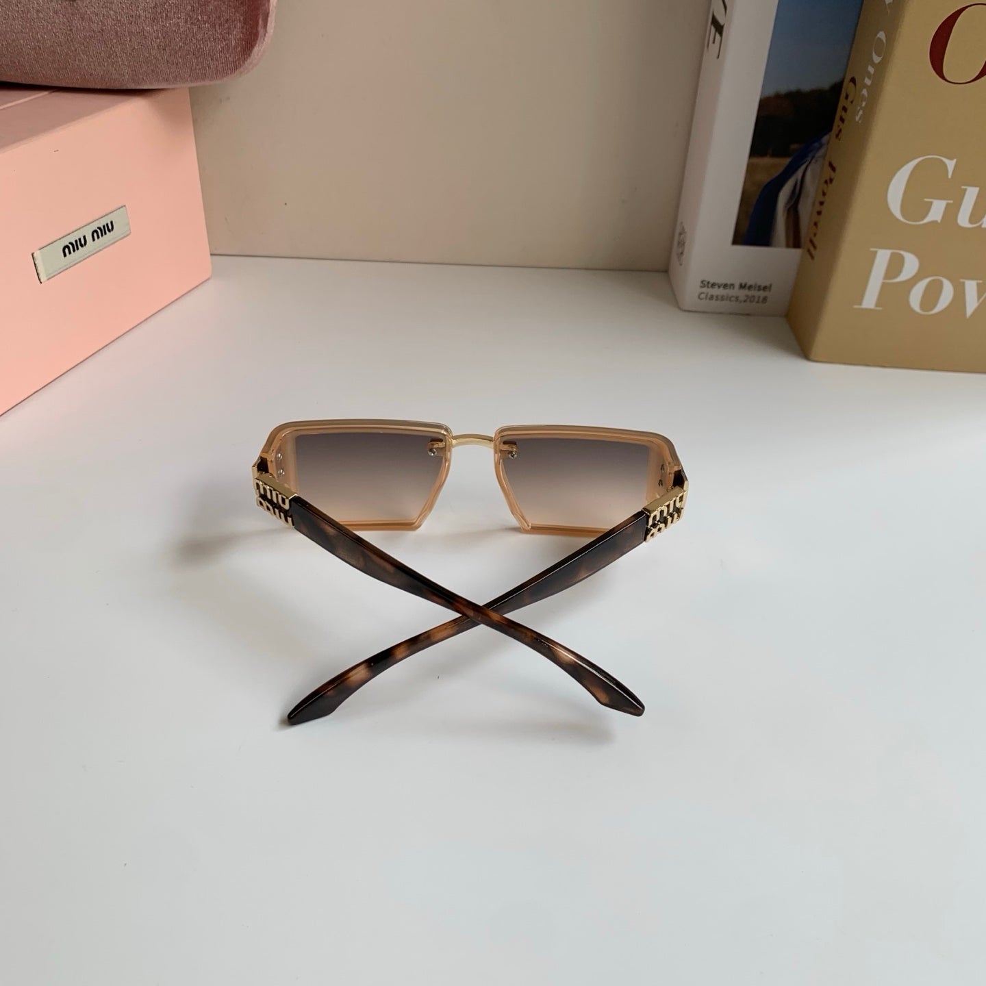 Miu Miu Square Silver Lens Sunglasses for Men & Women - 416206 - detail image 7