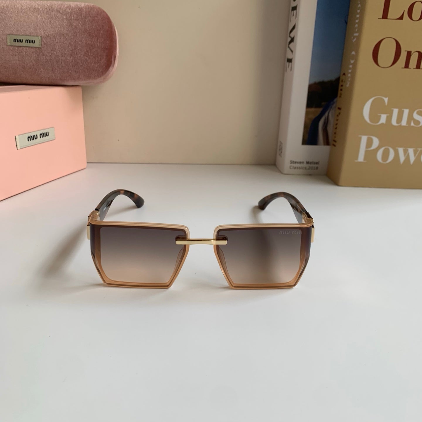 Miu Miu Square Silver Lens Sunglasses for Men & Women - 416206 - detail image 3