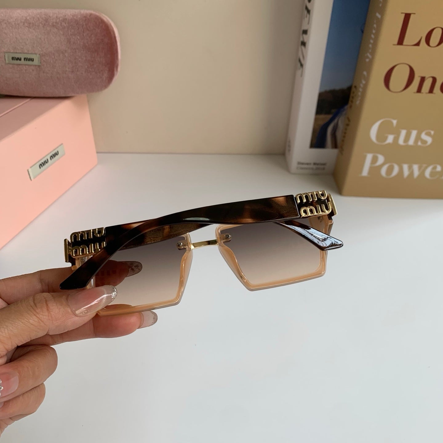 Miu Miu Square Silver Lens Sunglasses for Men & Women - 416206 - detail image 8