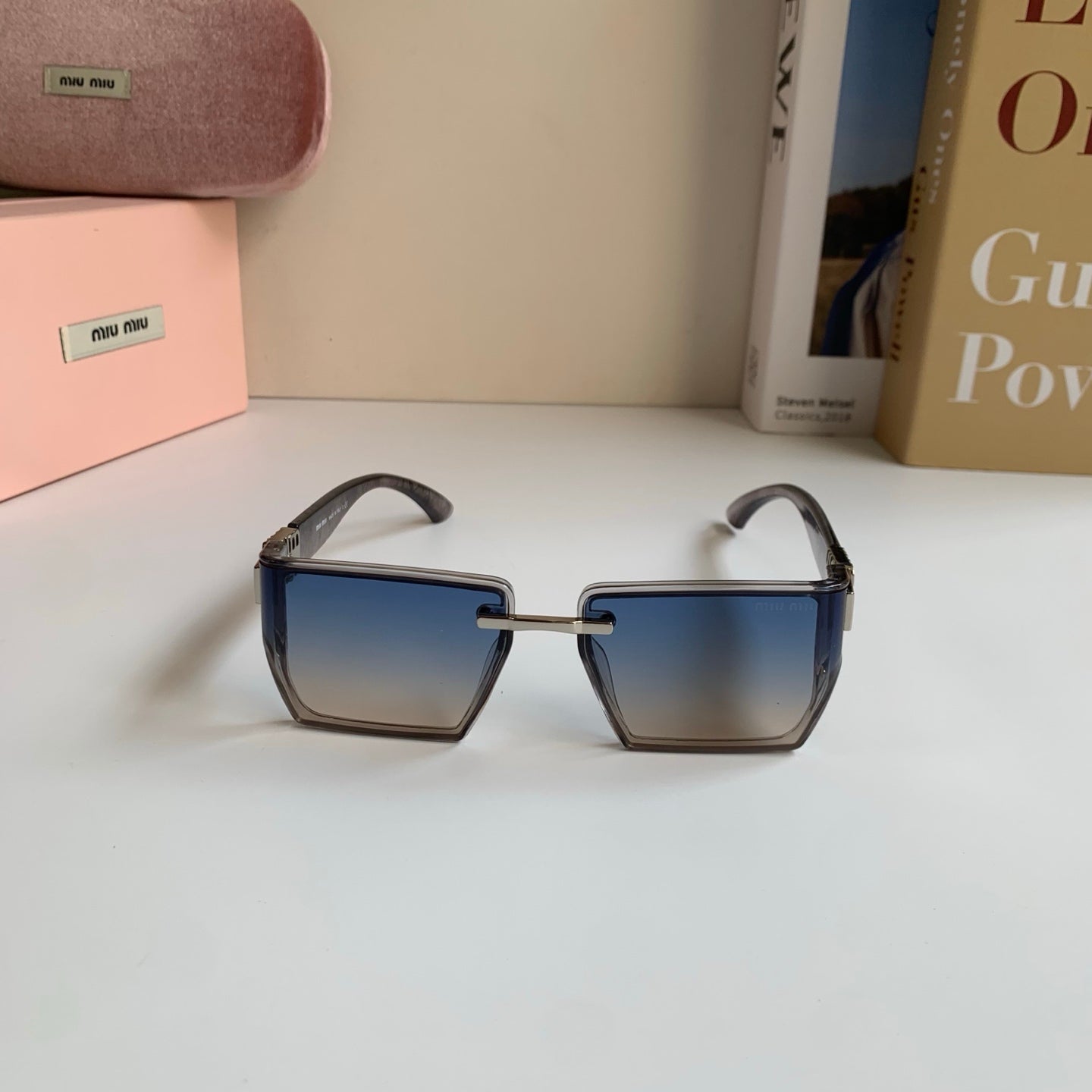 Miu Miu Square Silver Lens Sunglasses for Men & Women - 416207 - detail image 3