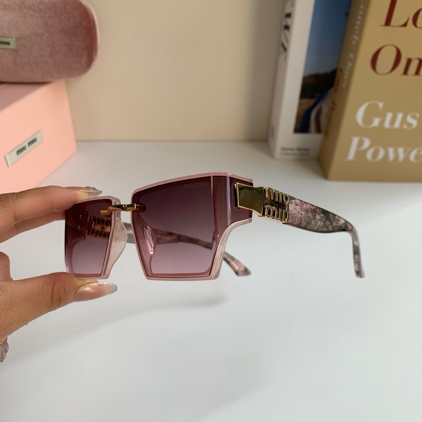 Miu Miu Square Silver Lens Sunglasses for Men & Women - 416208 - detail image 5
