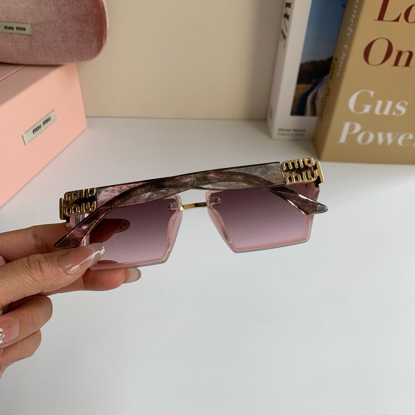 Miu Miu Square Silver Lens Sunglasses for Men & Women - 416208 - detail image 8