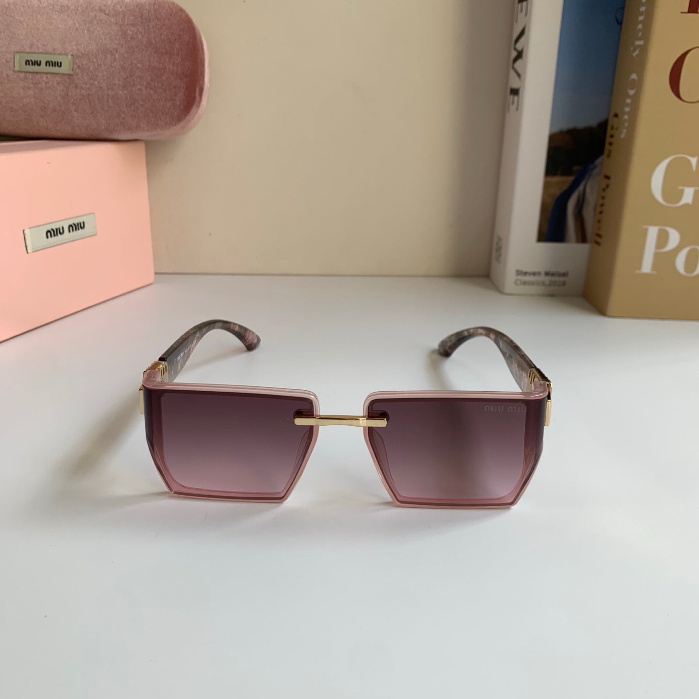 Miu Miu Square Silver Lens Sunglasses for Men & Women - 416208 - detail image 7