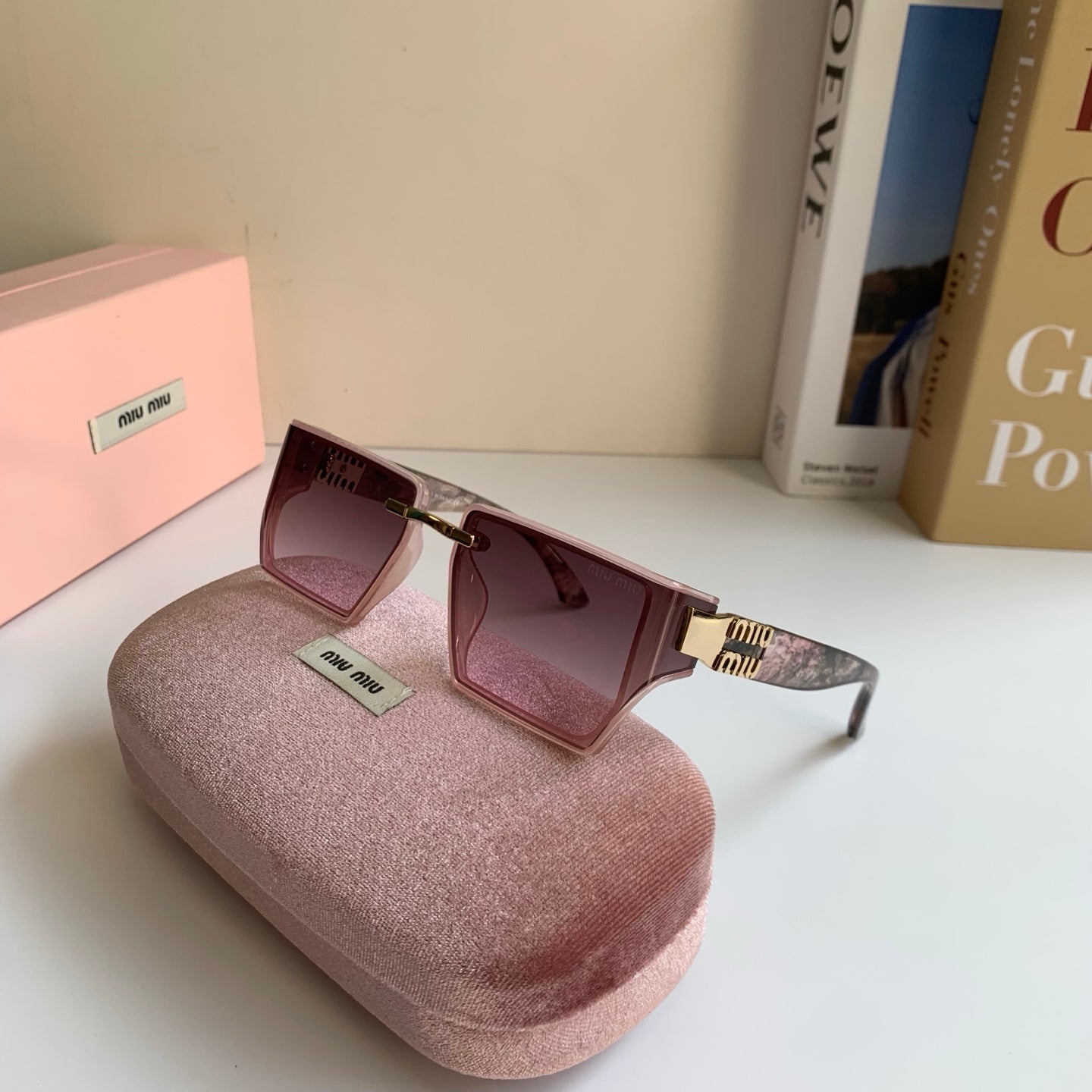 Miu Miu Square Silver Lens Sunglasses for Men & Women - 416208 - detail image 4