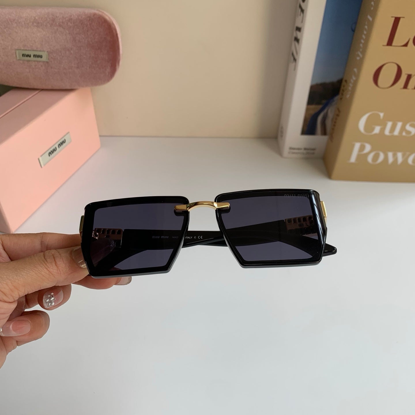 Miu Miu Square Silver Lens Sunglasses for Men & Women - 416209 - detail image 3