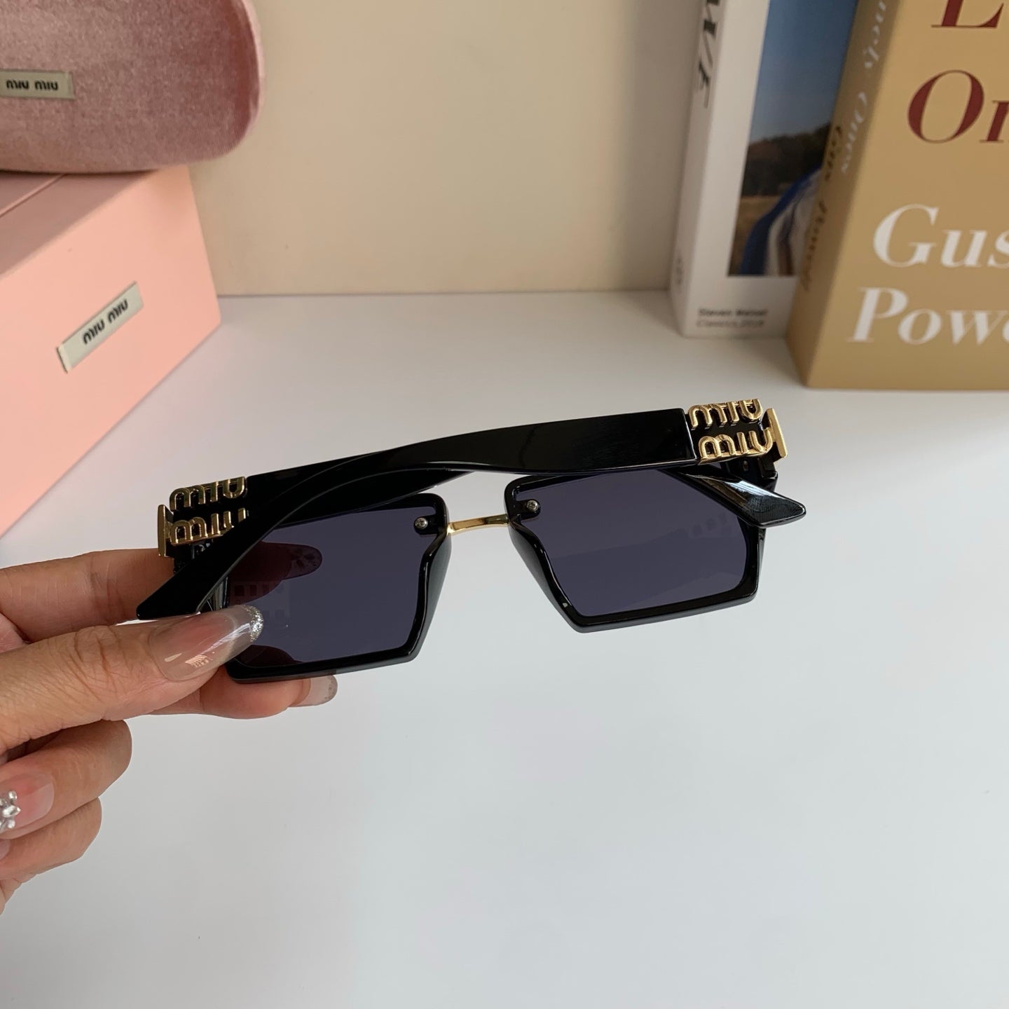 Miu Miu Square Silver Lens Sunglasses for Men & Women - 416209 - detail image 8