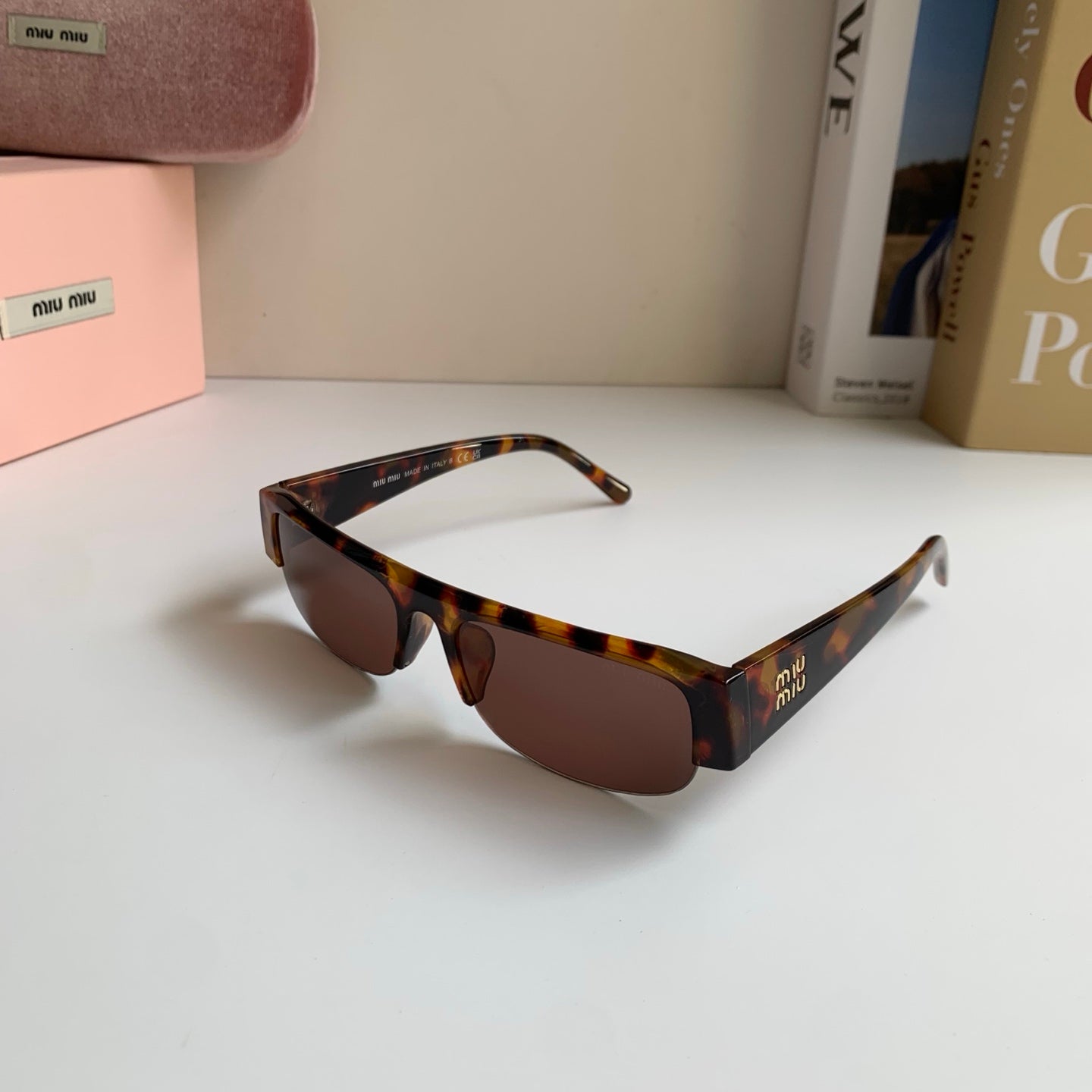 Miu Miu Square Silver Lens Sunglasses for Men & Women - 416201 - detail image 2