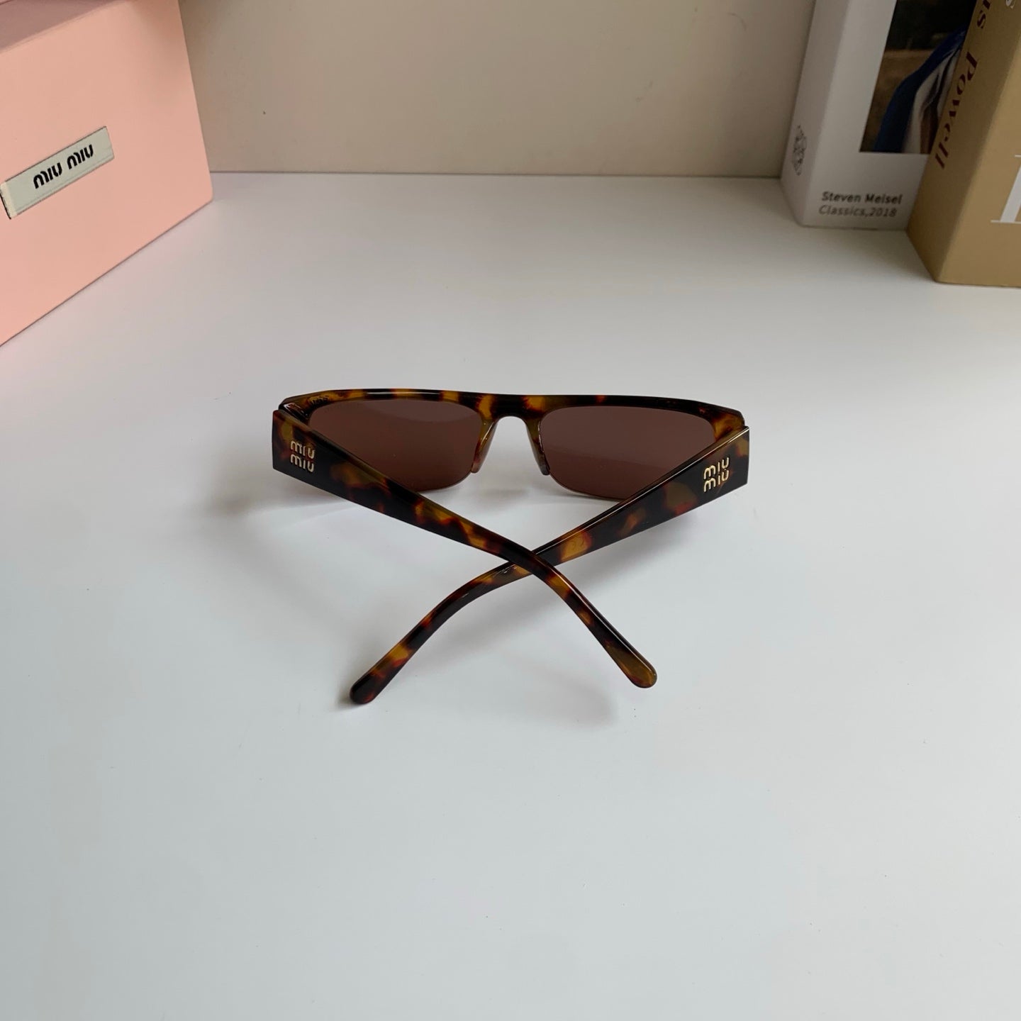 Miu Miu Square Silver Lens Sunglasses for Men & Women - 416201 - detail image 8