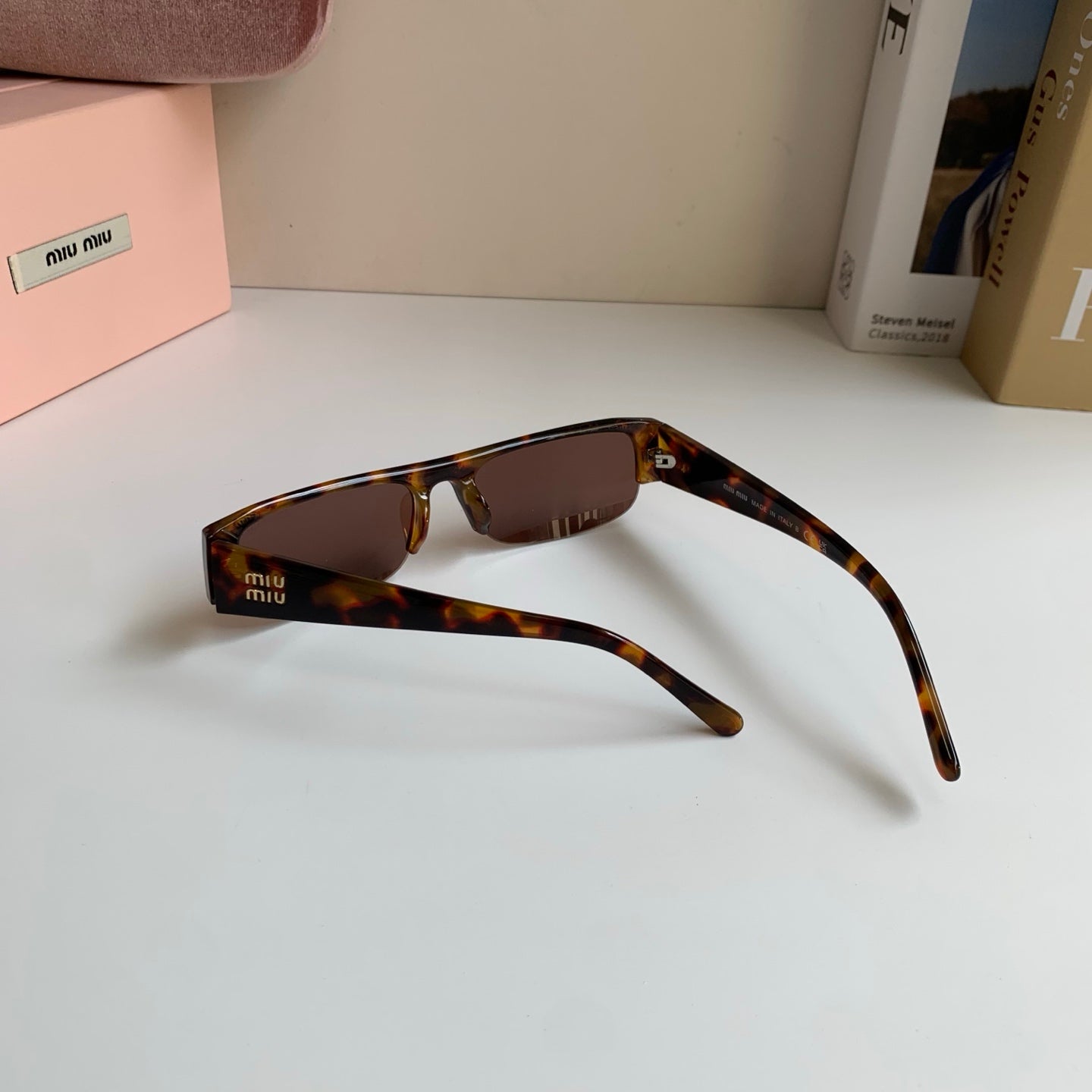 Miu Miu Square Silver Lens Sunglasses for Men & Women - 416201 - detail image 7