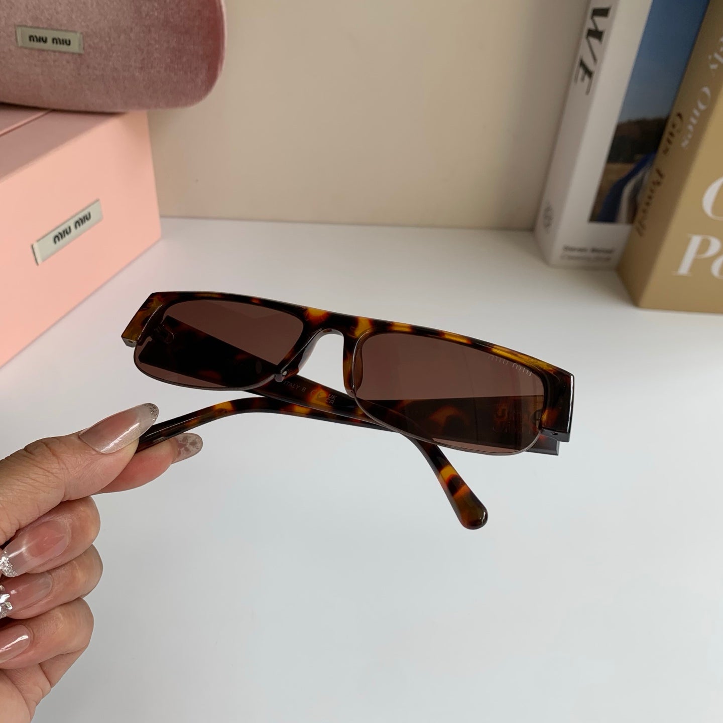 Miu Miu Square Silver Lens Sunglasses for Men & Women - 416201 - detail image 4