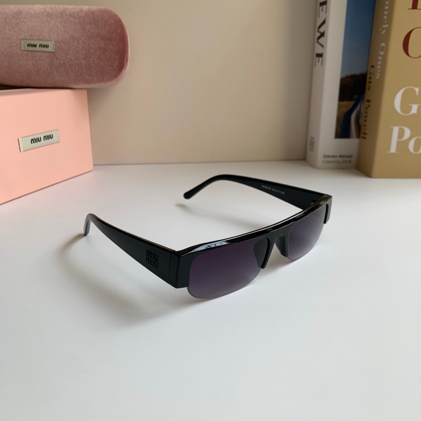 Miu Miu Square Silver Lens Sunglasses for Men & Women - 416203