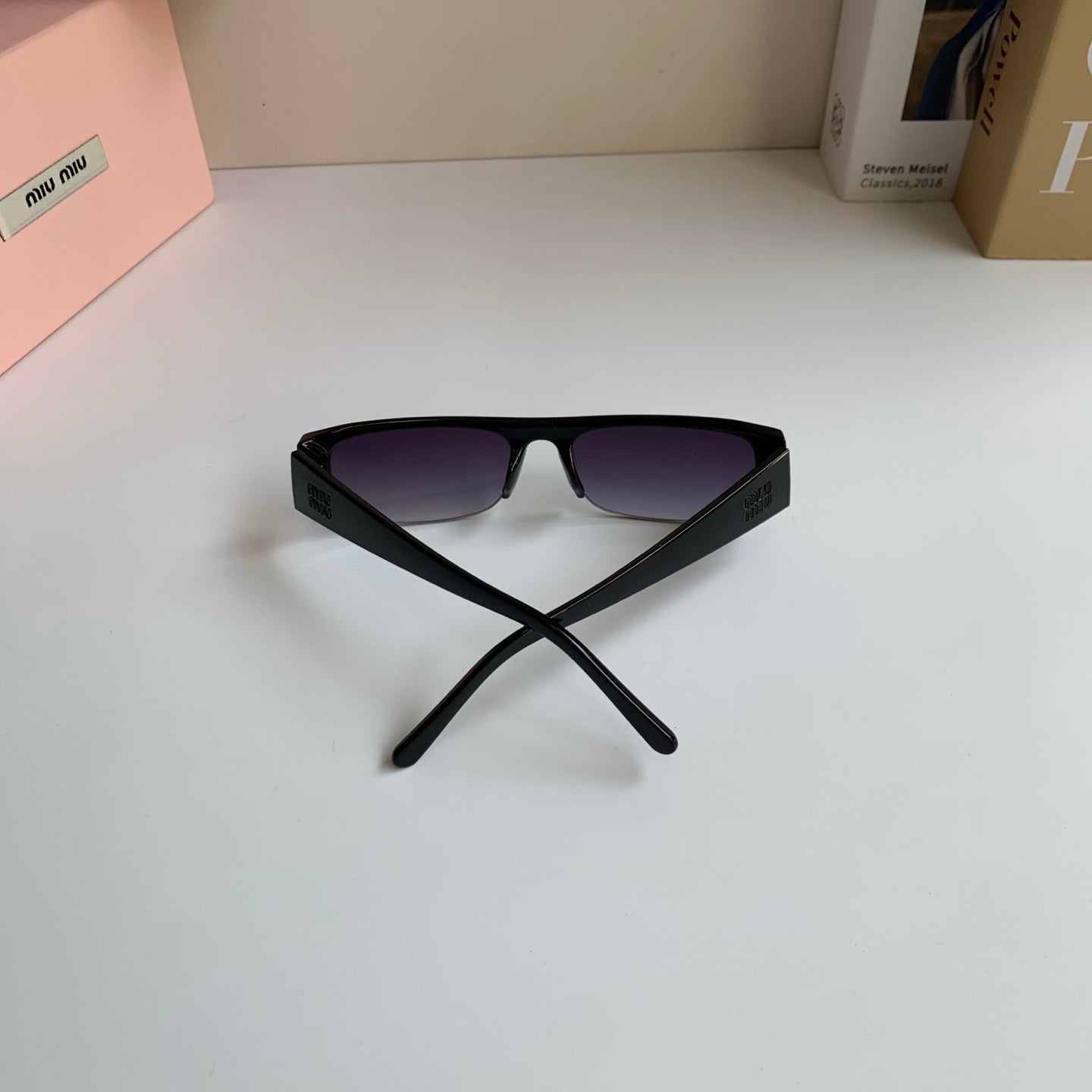 Miu Miu Square Silver Lens Sunglasses for Men & Women - 416203 - detail image 8