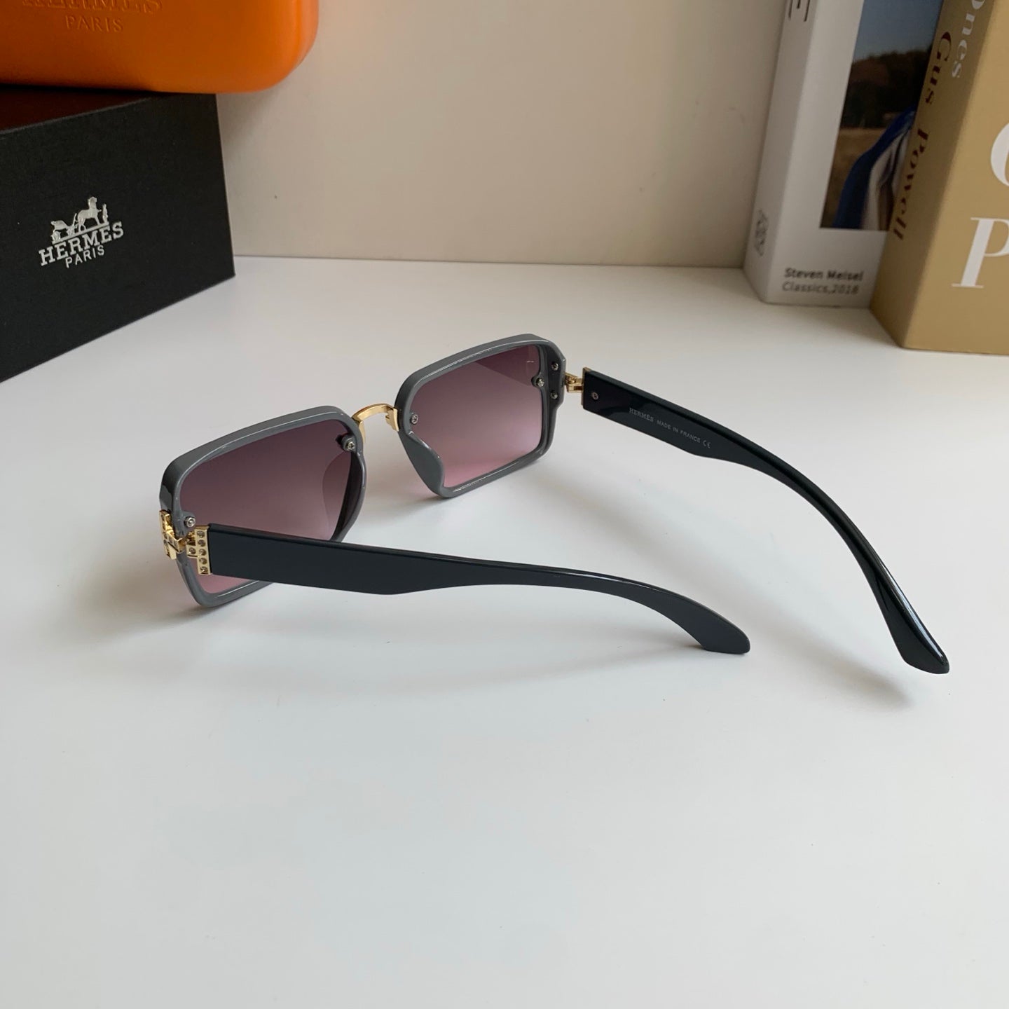 Hermès Square Silver Lens Sunglasses for Men & Women - 416535 - detail image 8